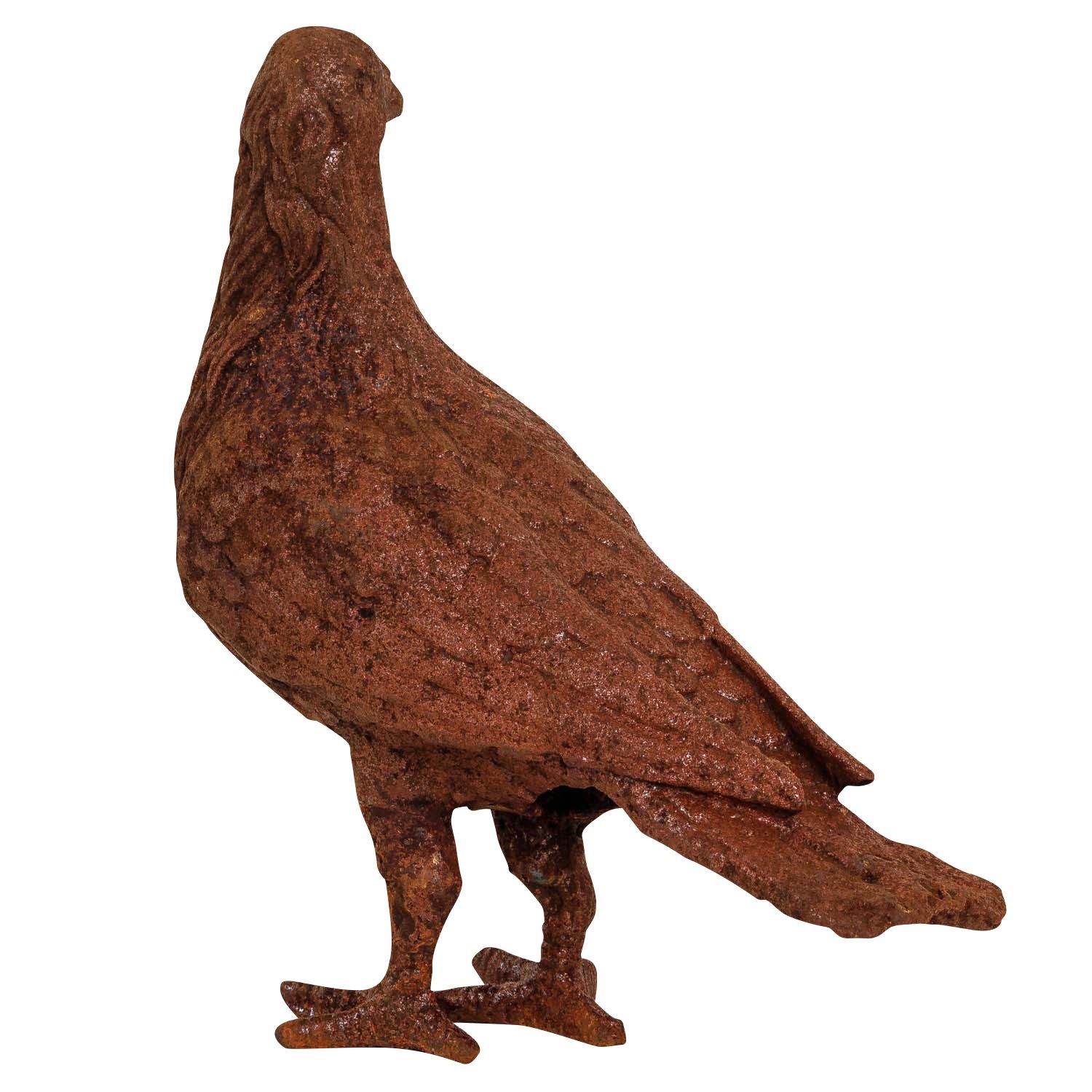 Aubaho Gartenfigur Gartenskulptur Vogel Eisen Skulptur Rost Vogel Garten Eisenfigur Figur
