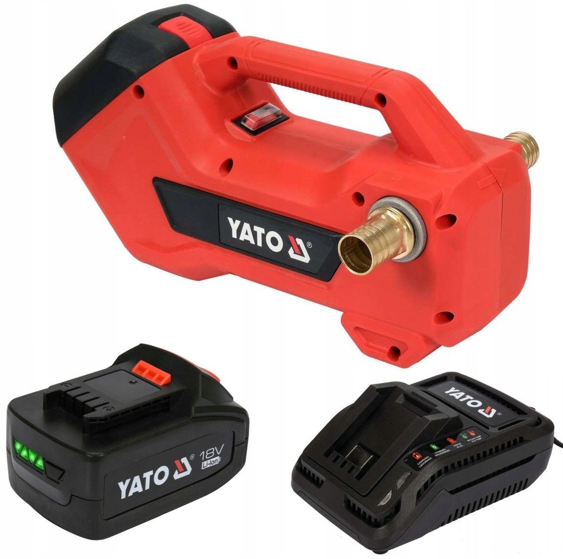 Yato Akku-Gartenpumpe Akku-Pumpe für Wasser und Öl 18 V 1800 l/h 1 x 3,0 Ah (Akku-Pumpe für Wasser und Öl 18 V 1800 l/h 1 x 3,0 Ah, Akku-Pumpe für Wasser und Öl 18 V 1800 l/h 1 x 3,0 Ah)