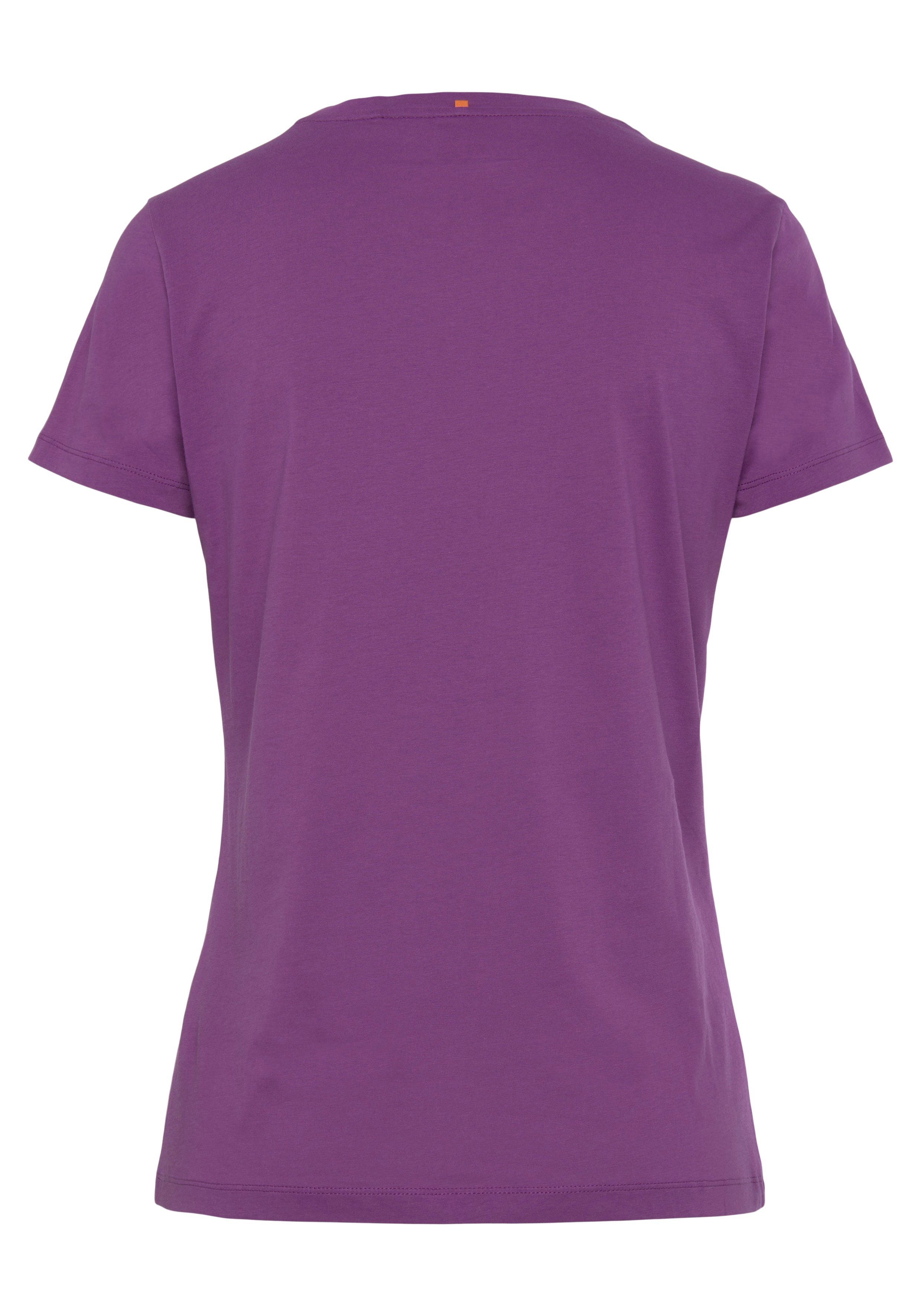 BOSS ORANGE Purple C_Esogo 10228667 T-Shirt 01 BOSS-Logostickerei Bright mit