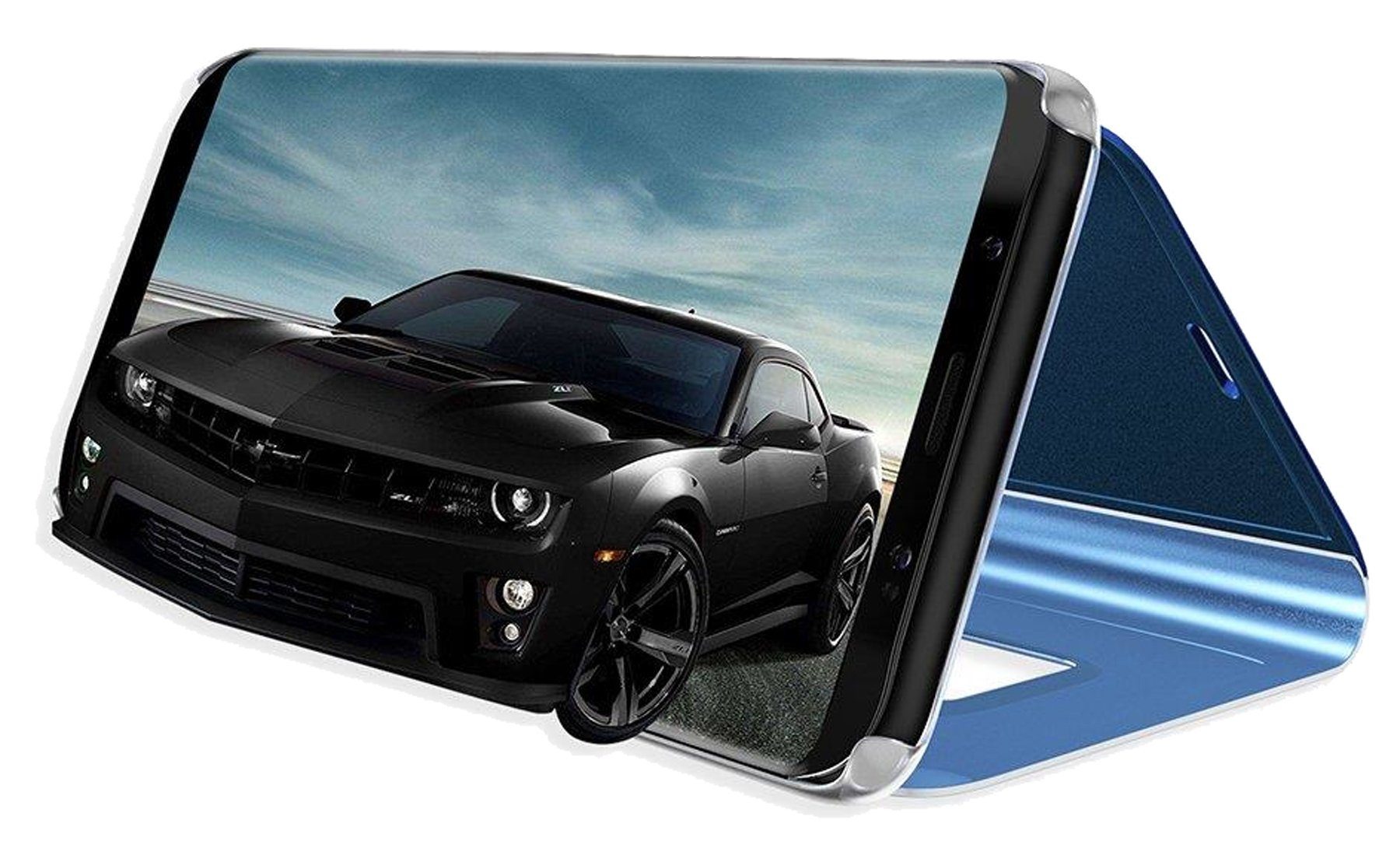 Handyhülle cofi1453® Smart View Spiegel Mirror Smart Cover