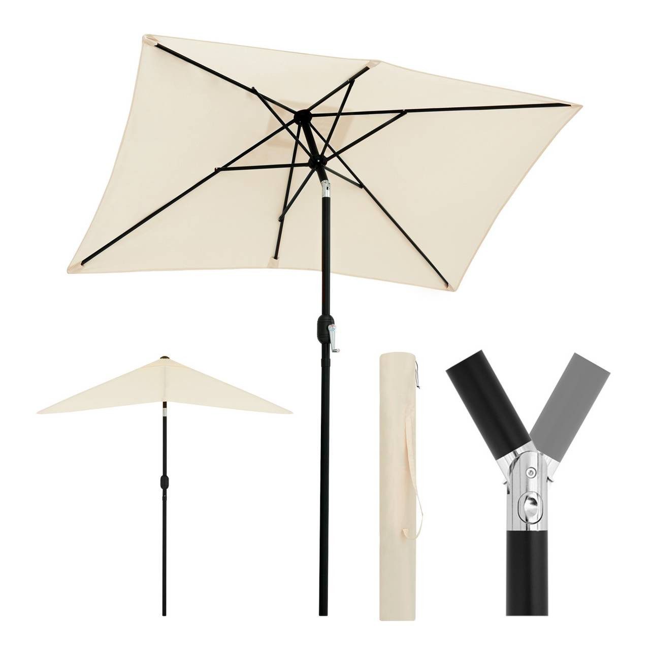 Woltu Sonnenschirm, UV-Schutz, UPF 50+, Neigungsverstellbar, günstig online kaufen