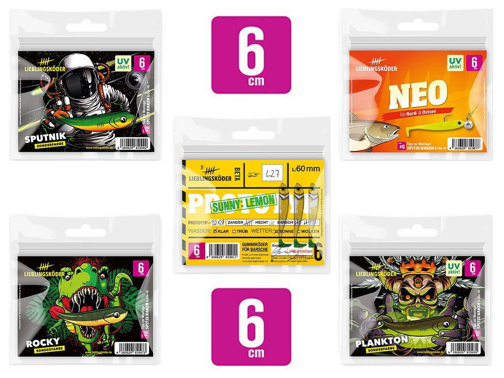 Lieblingsköder Kunstköder Lieblingsköder Sparpaket 6 cm Köder - 5 für 4 Frühjahrsangebot !!!, (Sparset, 30-St. 5 kaufen 4 bezahlen), Effektiver Lauf, Exzellente Verarbeitung