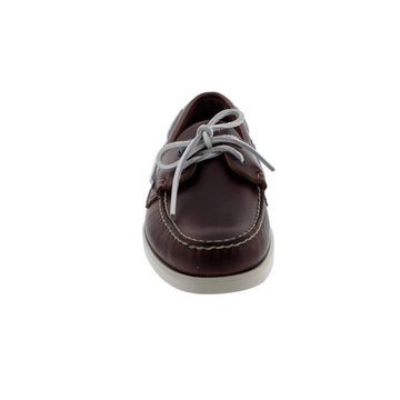 Sebago Docksides, Waxed Leather, Brown - White, Men 70000G0-A02 Bootsschuh