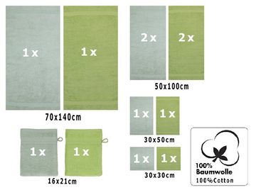 Betz Handtuch Set 12-TLG. Handtuch Set Premium Farbe heugrün/avocadogrün, 100% Baumwolle, (12-tlg)