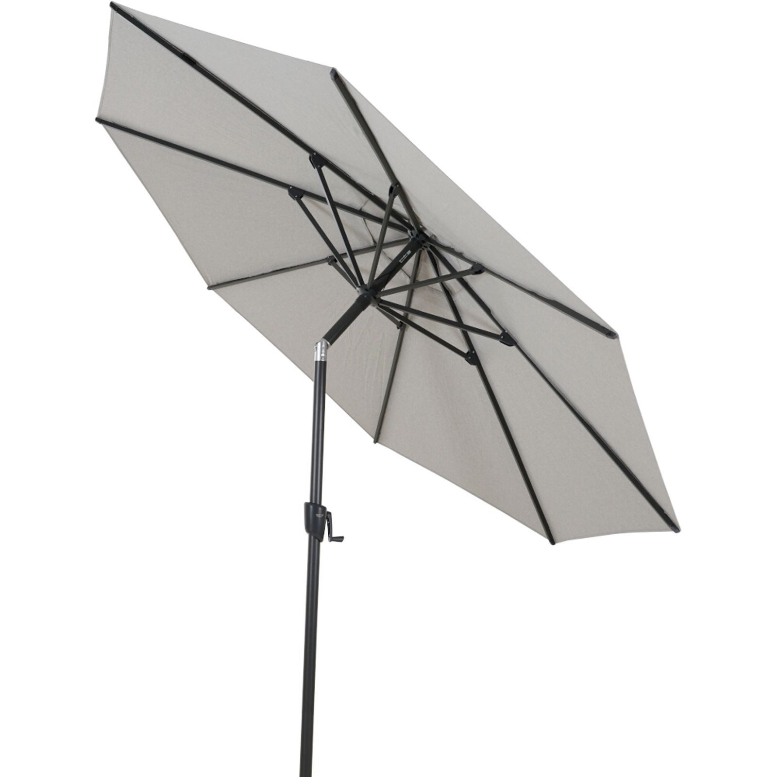 Siena Garden Sonnenschirm PINO Sonnenschirm Ø 300 cm grau-meliert – Alu Mittelstockschirm