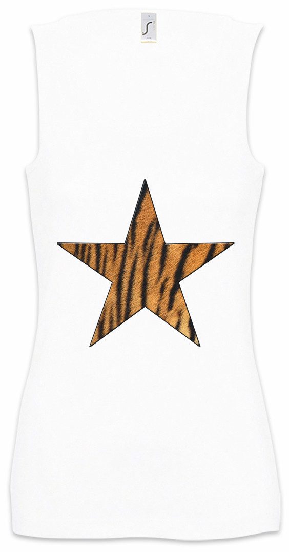 Urban Backwoods Tanktop Rockabella Star IV Ärmelloses Damen T-Shirt Tattoo Nautical Rockabilly Leopard Stern Oldschool Fifties