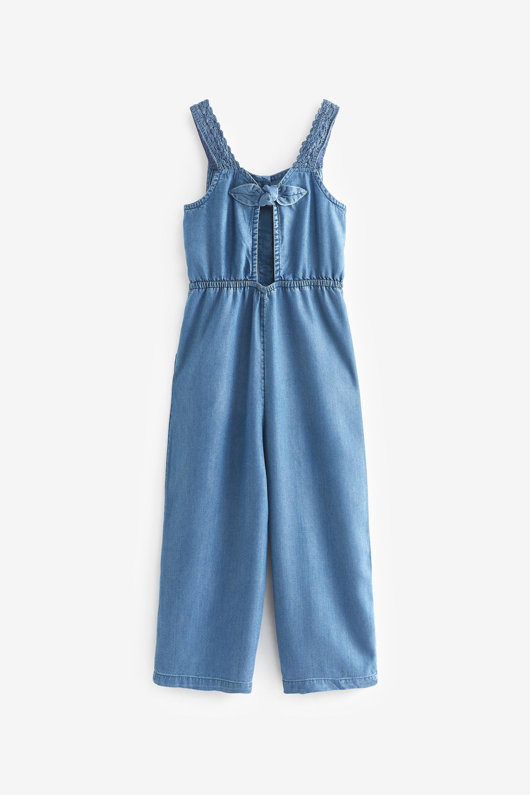 Next Playsuit Playsuit mit Trägern und Häkelbesatz (1-tlg)