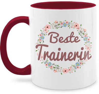 Shirtracer Tasse »Beste Trainerin Tasse - Kaffeetasse Job Geschenk - Tasse zweifarbig«, Keramik, Beruf Teetasse