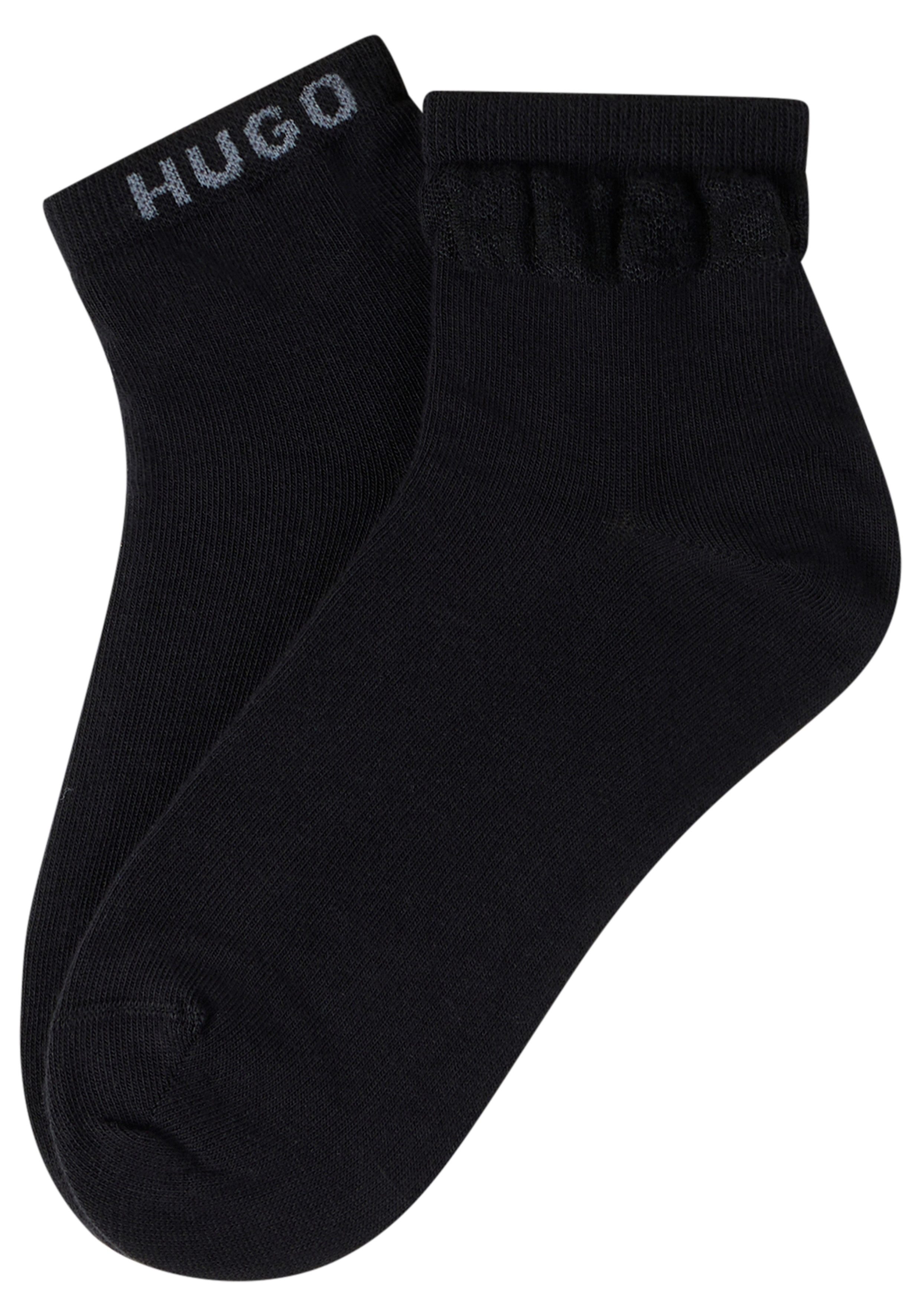 HUGO Kurzsocken MESH LOGO (2-Paar) Einsätze aus halbtransparenten Netzgewebe