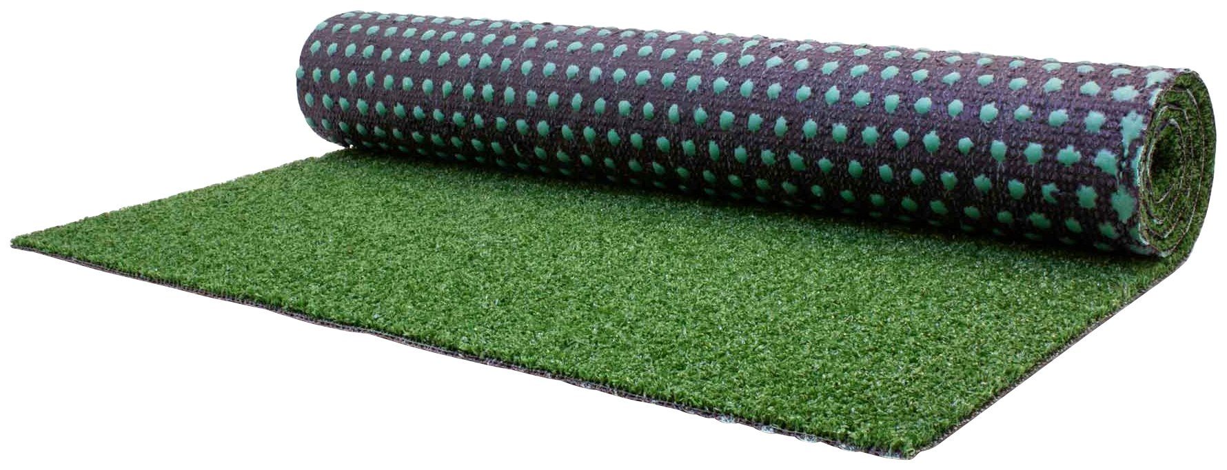 Primaflor-Ideen in Textil Kunstrasen WIMBLEDON, rechteckig, Höhe: 7 mm, mit Noppen, wasserfest, UV-beständig, für Balkon & Terrasse