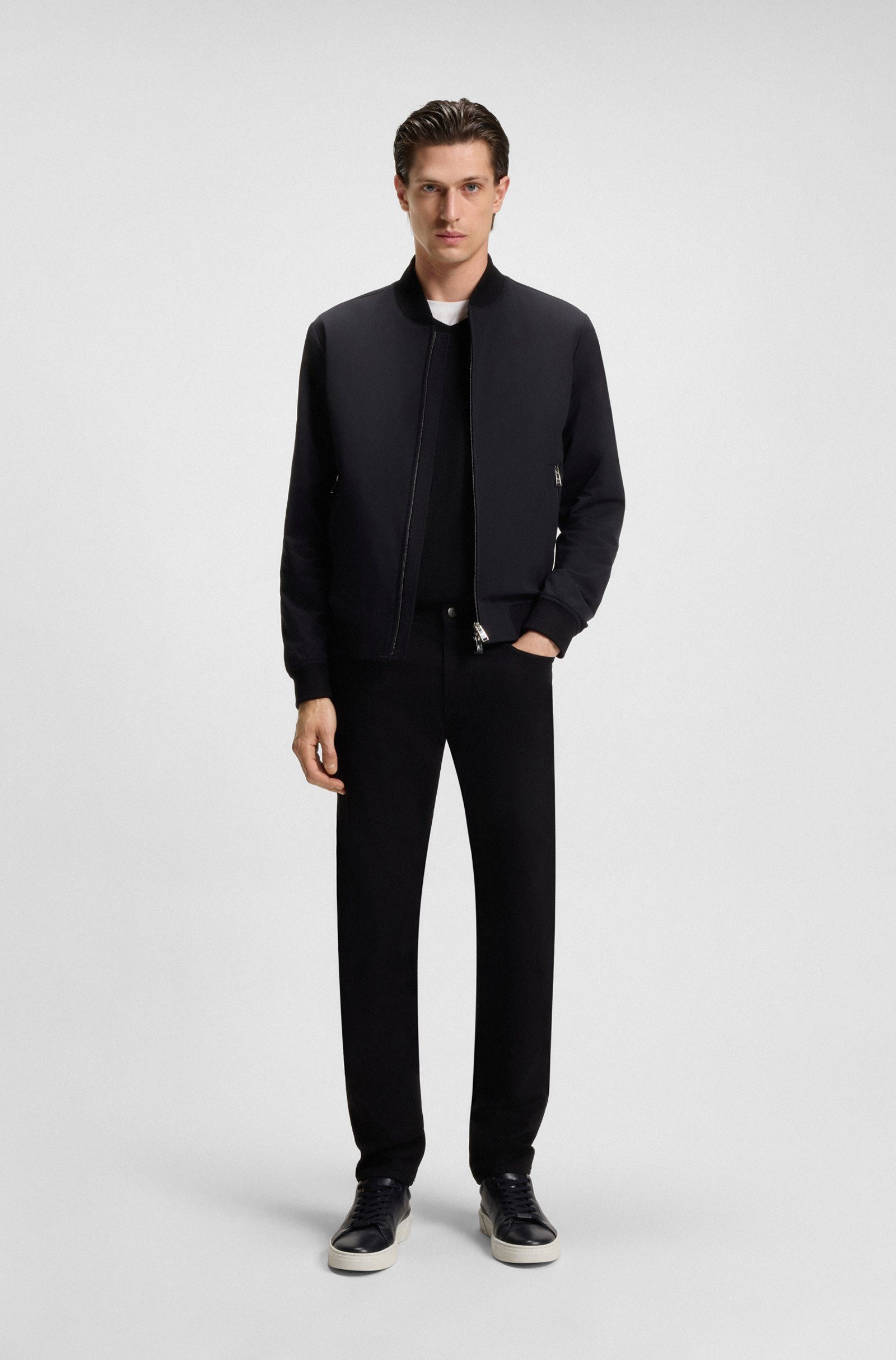 BOSS Anzugsakko Jacke aus Performance-Stretch-Jersey (1-tlg)