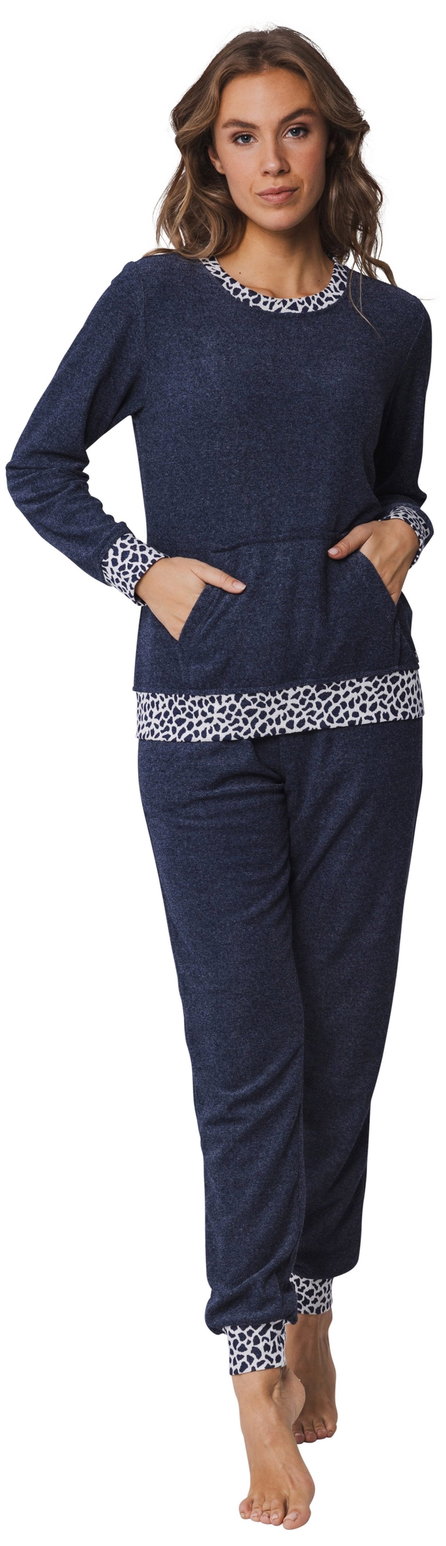 Rebelle Schlafanzug Damen Frottee Schlafanzug (2 tlg) genial auch als Hausa günstig online kaufen