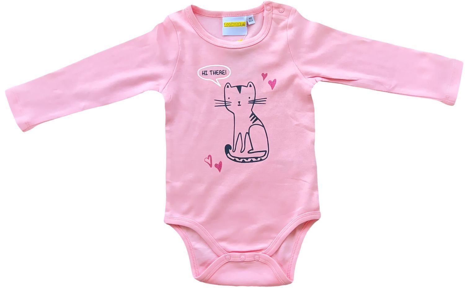 Fashion UK Strampler 2x Baby Bodys Mädchen Strampler langarm für 3 6 12 18 24 Monate – Bild 4 von 5