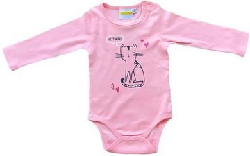 Fashion UK Strampler 2x Baby Bodys Mädchen Strampler langarm für 3 6 12 18 24 Monate