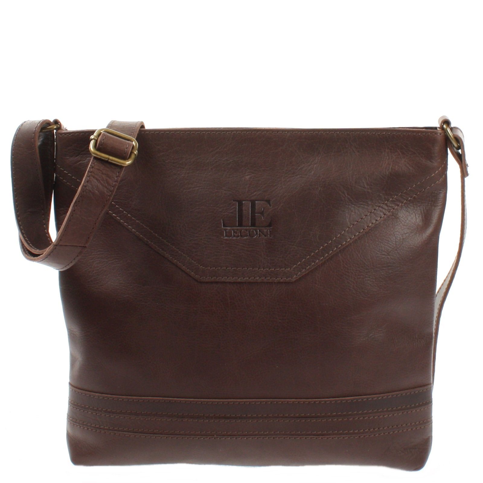 Umhängetasche Handtasche Ledertasche Damen Schultertasche Leder braun LE0066