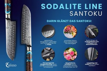 Calisso Santokumesser Japanisches Küchenmesser Sodalite Line Santoku