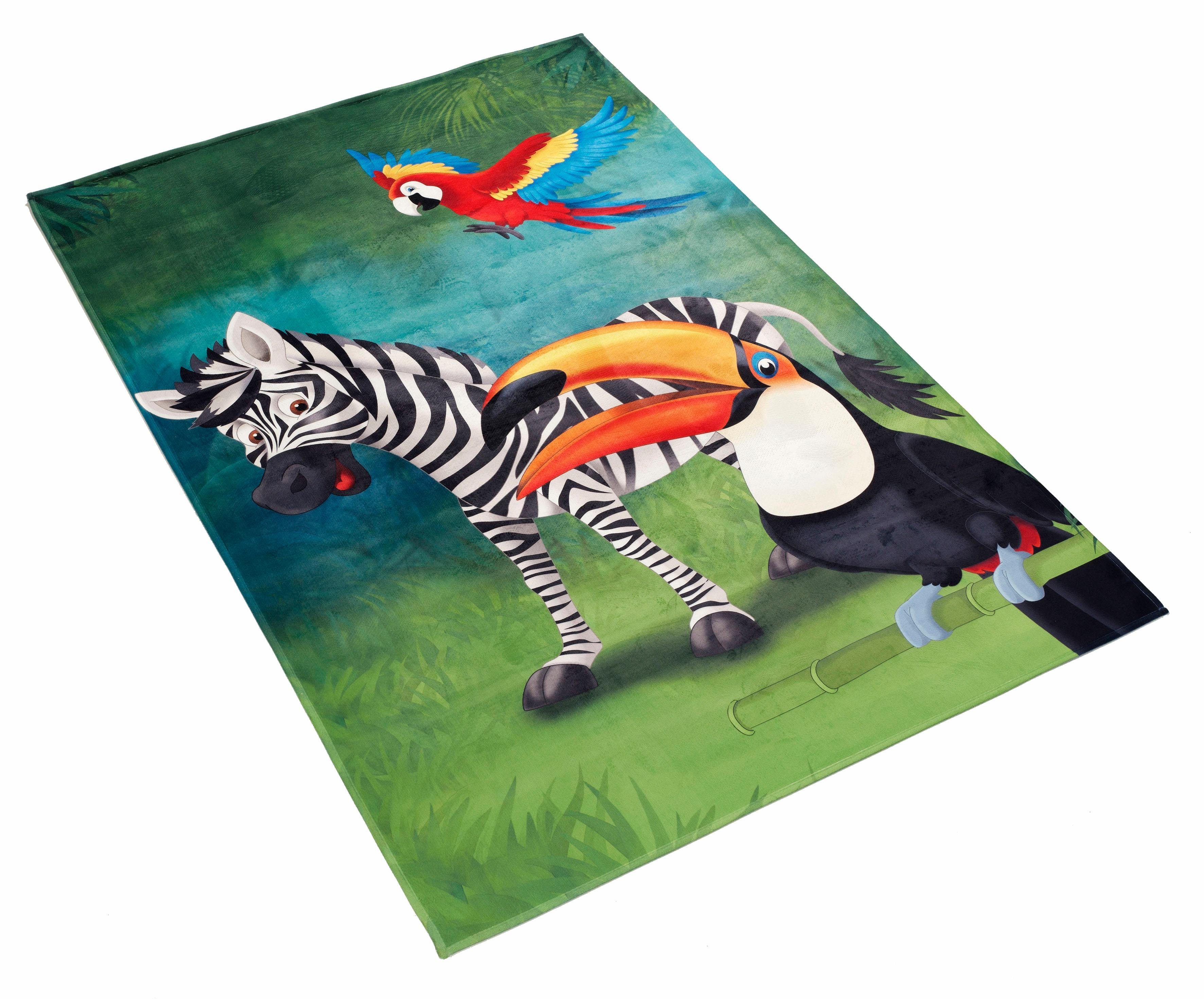 402, Kinderzimmer Carpet, Höhe: Kids Motiv Kinderteppich 6 Böing Lovely Zebra, mm, rechteckig,