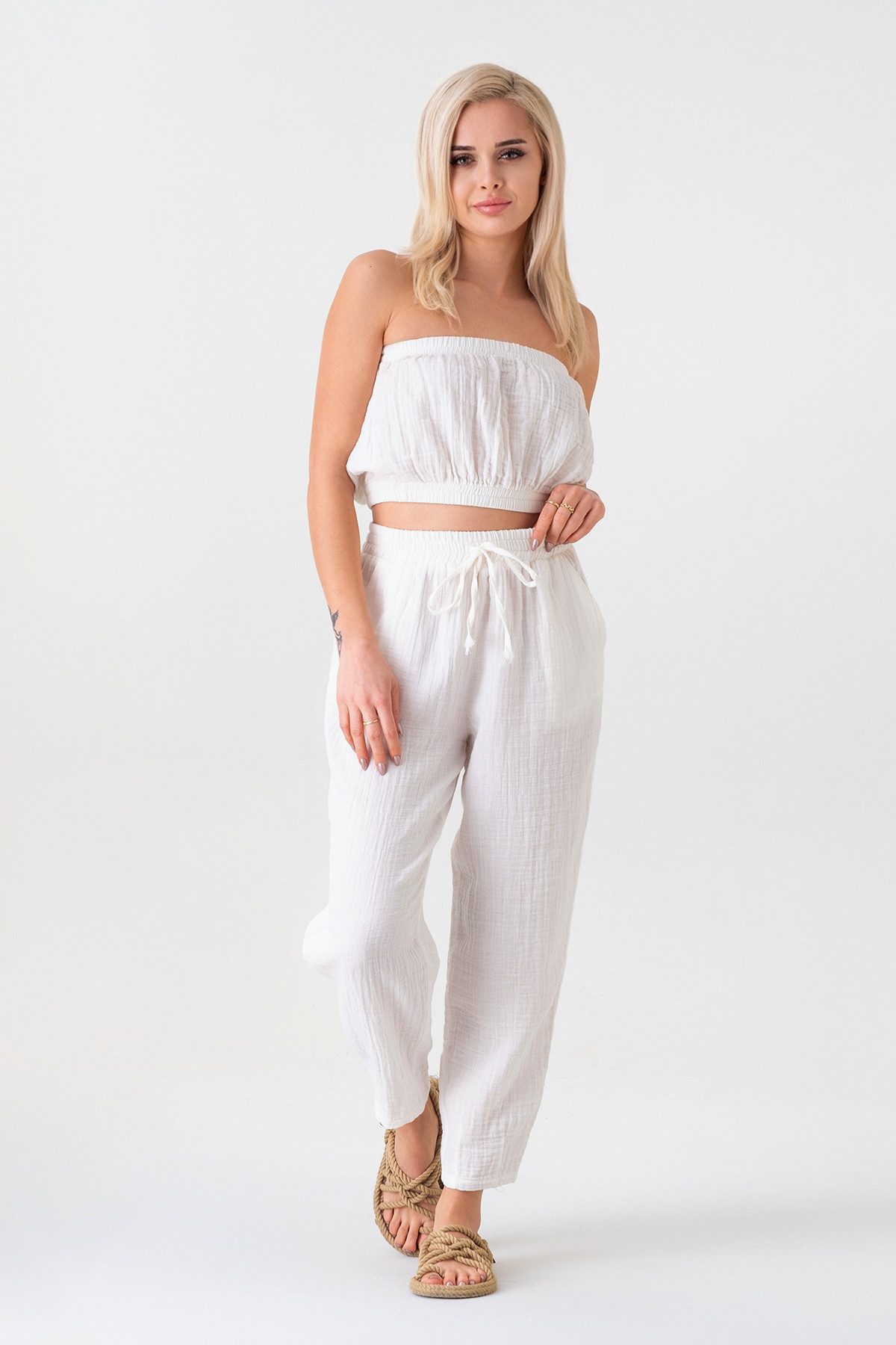 WENOR Schlupfhose Musselin Sommerhose, 100 % Baumwolle, elastischer Bund, K günstig online kaufen