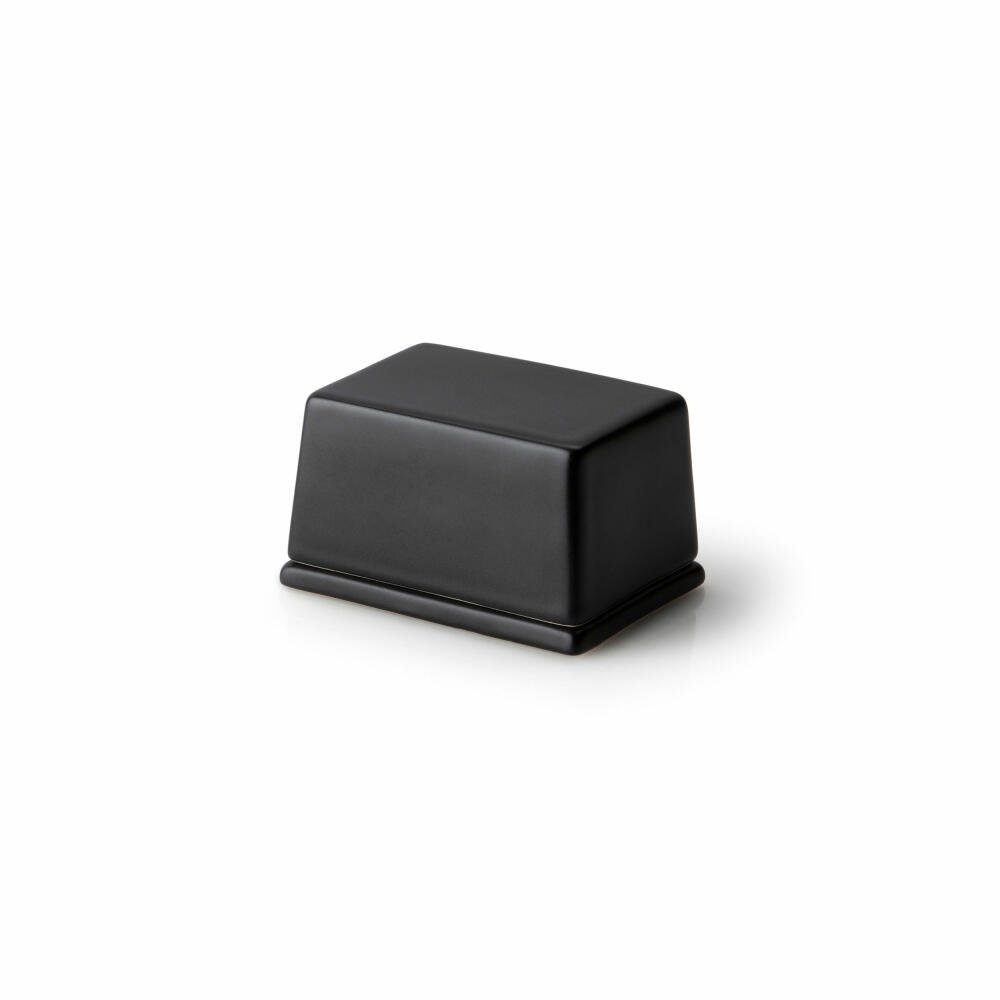 Continenta Butterdose für 125 g Butter Schwarz, Keramik