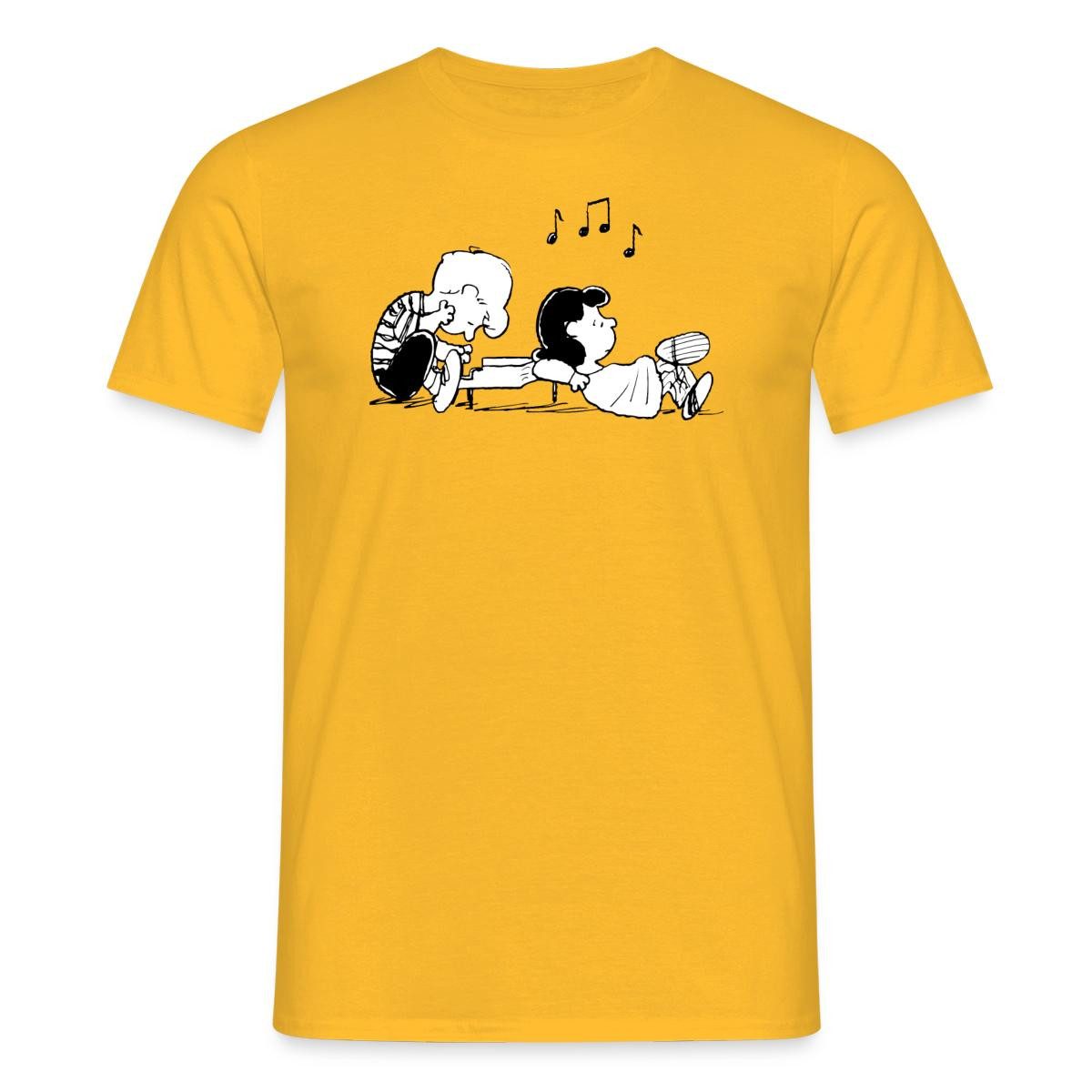 Spreadshirt Peanuts Schroeder Und Lucy Männer T-Shirt (1-tlg)
