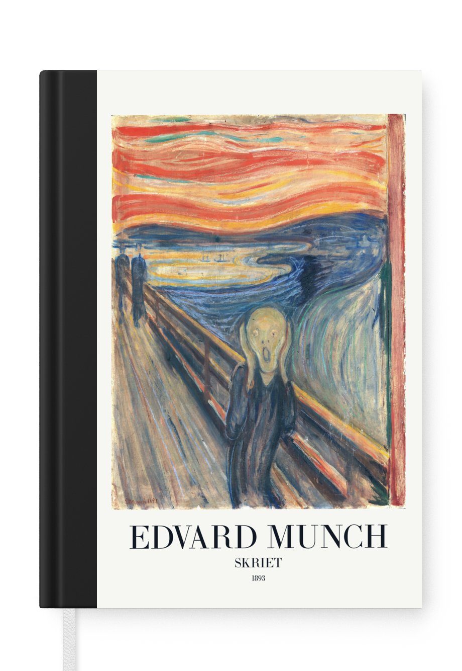 MuchoWow Notizbuch Malerei - Schrei - Munch - Alte Meister - Kunst, Journal, Merkzettel, Tagebuch, Notizheft, A5, 98 Seiten, Haushaltsbuch