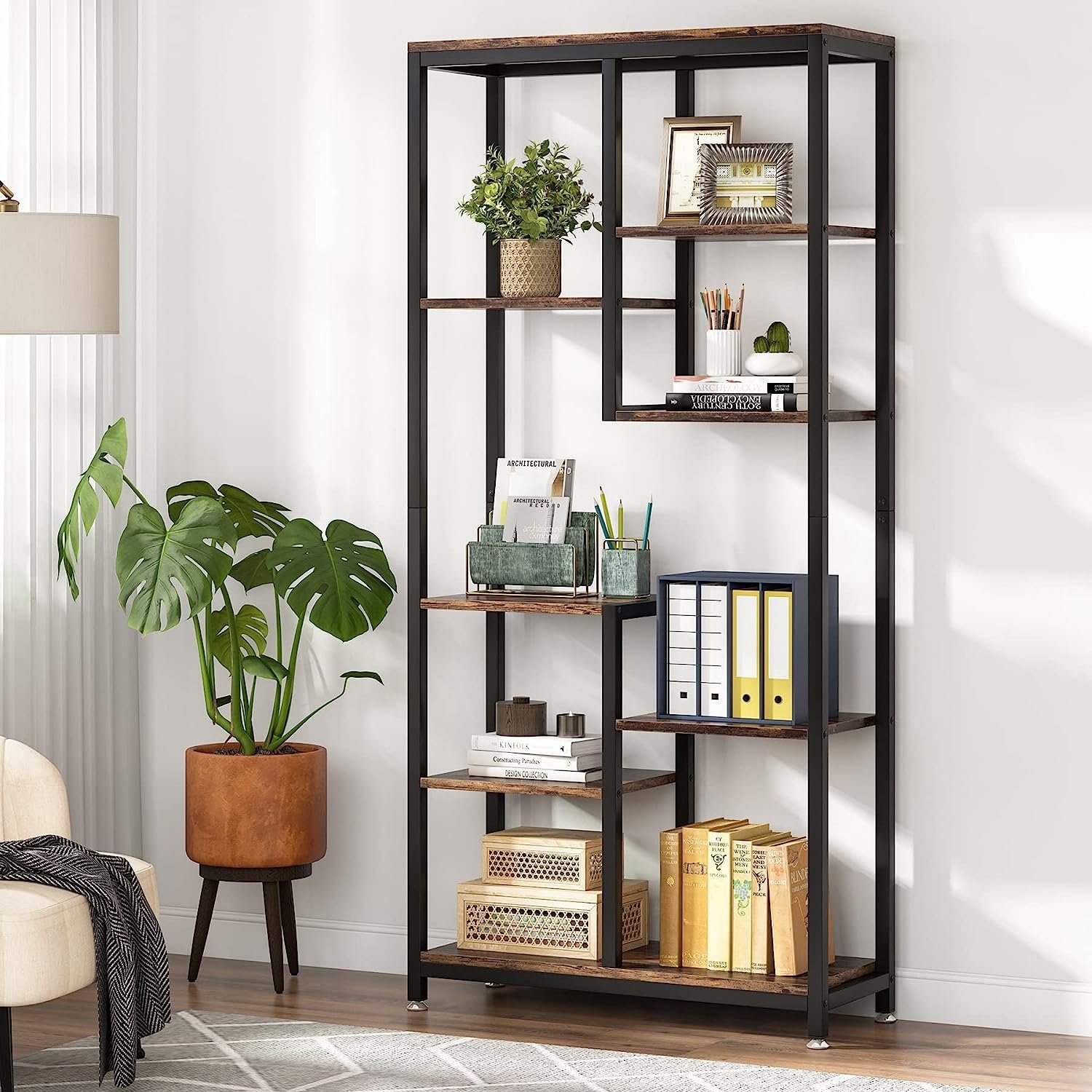 Industrielles Bücherregal Aus Metall – Modernes Design, Nordischer Minimalismus, In Verschiedenen Größen