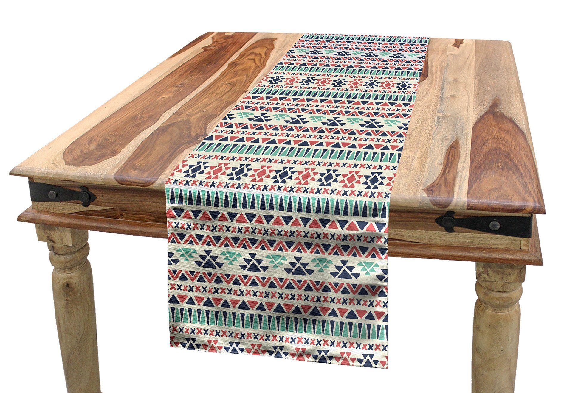 Esszimmer Rechteckiger Muster Dekorativer Tischläufer, Tischläufer aztekisch geometrisches Küche Abakuhaus Kultur