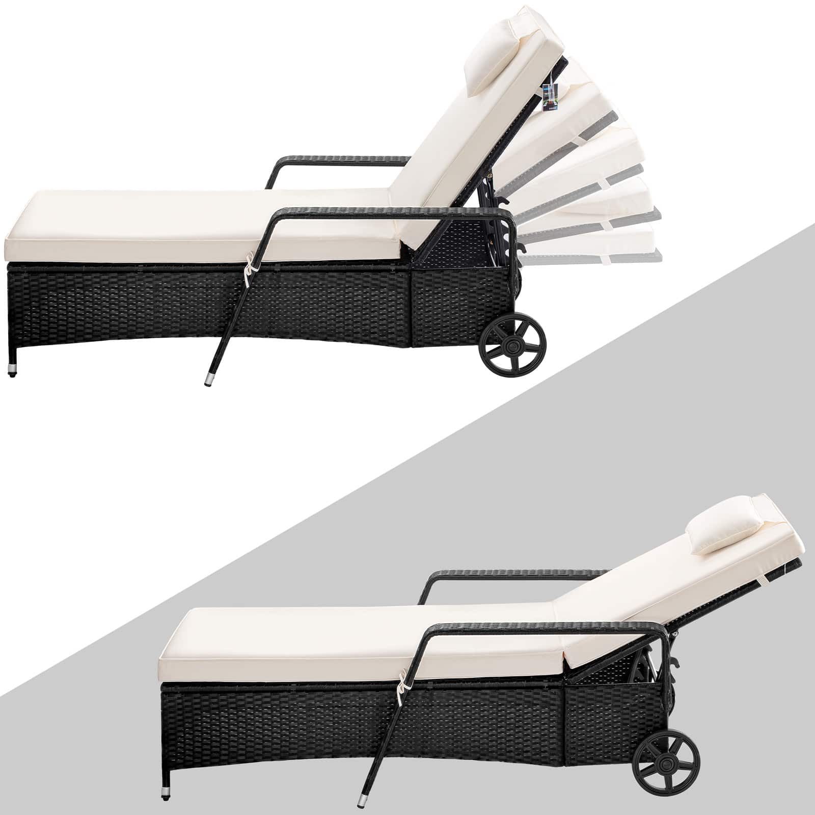 Casaria Gartenliege, 2x Sonnenliege 165kg Belastbar günstig online kaufen