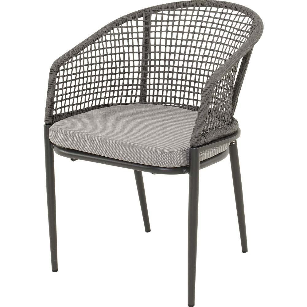 Gartenstuhl Stuhl Kioto grau 56 x 62 x 77 cm 2er Set