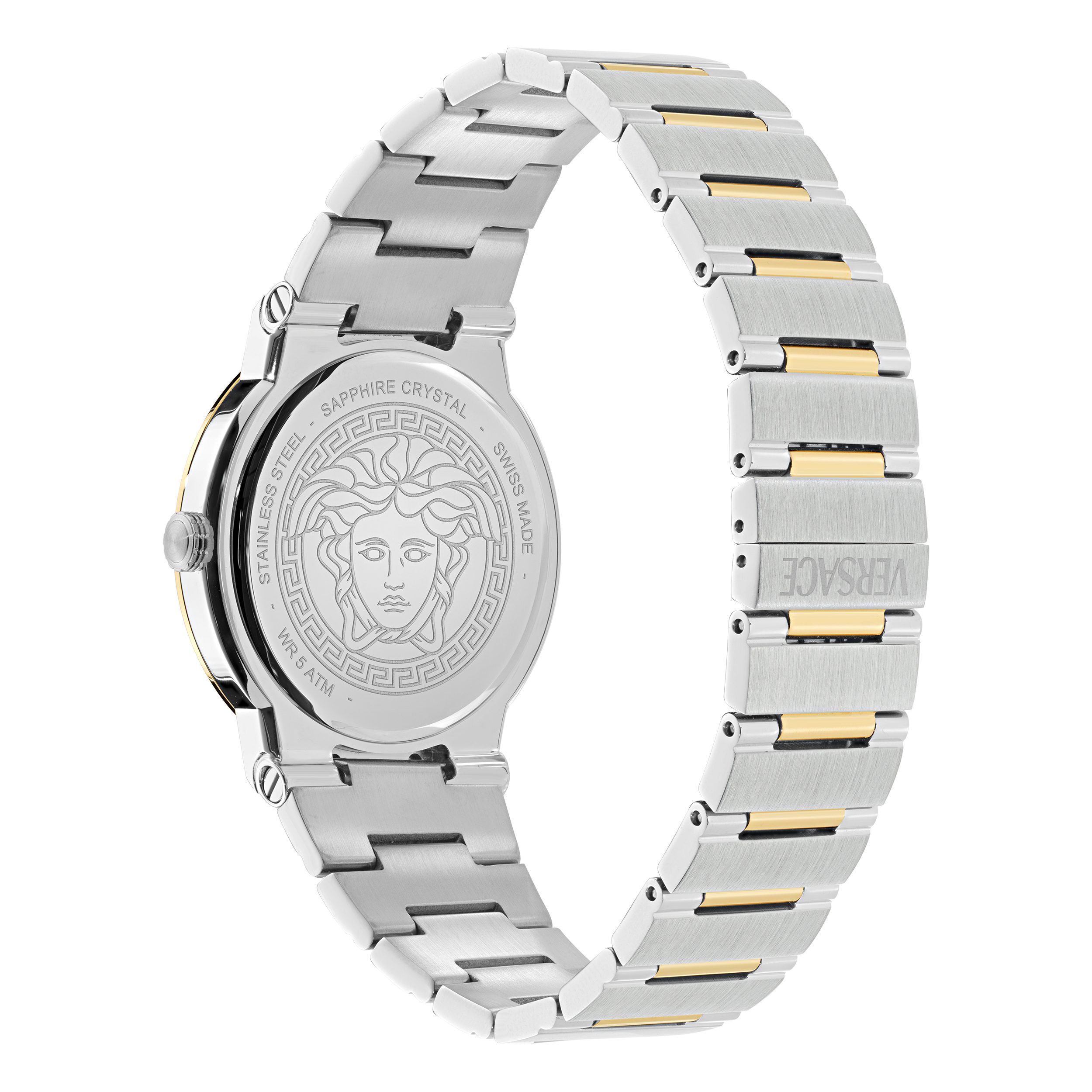 Versace Quarzuhr GRECA LOGO AEREO VE5Q00526, Armbanduhr, Damenuhr, Herrenuhr, Swiss Made, Edelstahlarmband, analog