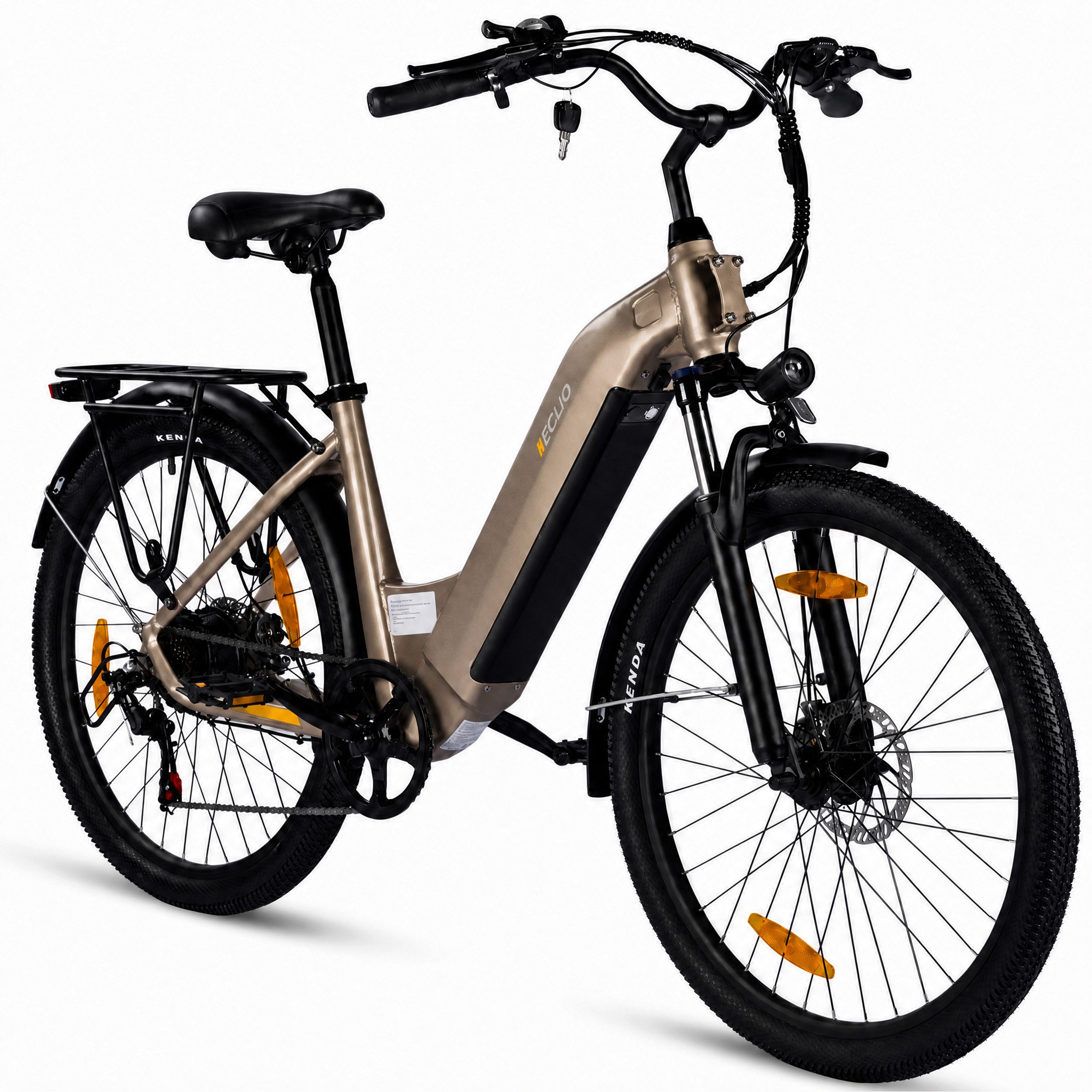 Vankel E-Bike Cityrad e bike für herren 26 zoll 18.2AH 36V 655WH damen 120km Elektrofahrrad, Kettenschaltung, Heckmotor, 655 Wh, (Beleuchtungsset mit Batterieladegerät, Batterieschlüssel, Werkzeug), Komfortables Stadtrad mit Scheibenbremsen & 26" Bereifung für Pendler