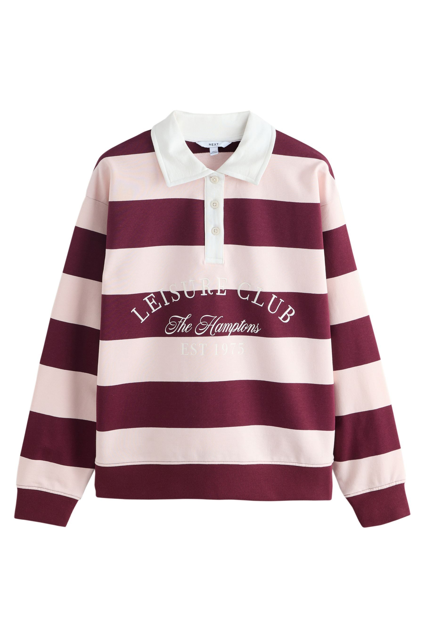 Next Sweater Rugby-Sweatoberteil mit Streifen, Leisure Club (1-tlg)