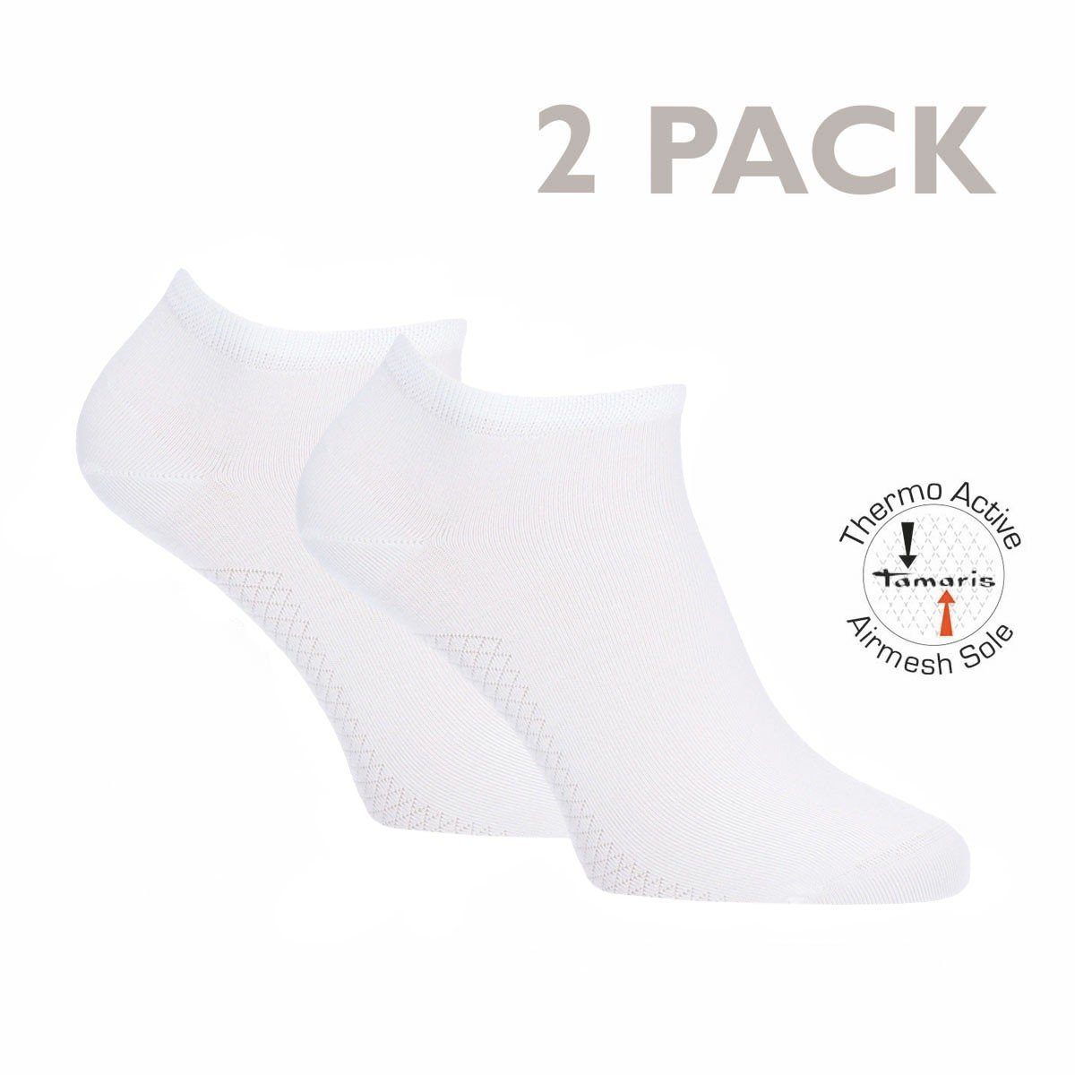 Tamaris Feinsöckchen mit Active Airmesh Sohle (Spar-Pack, 2-Paar) Thermo-Active Airmesh Sohle