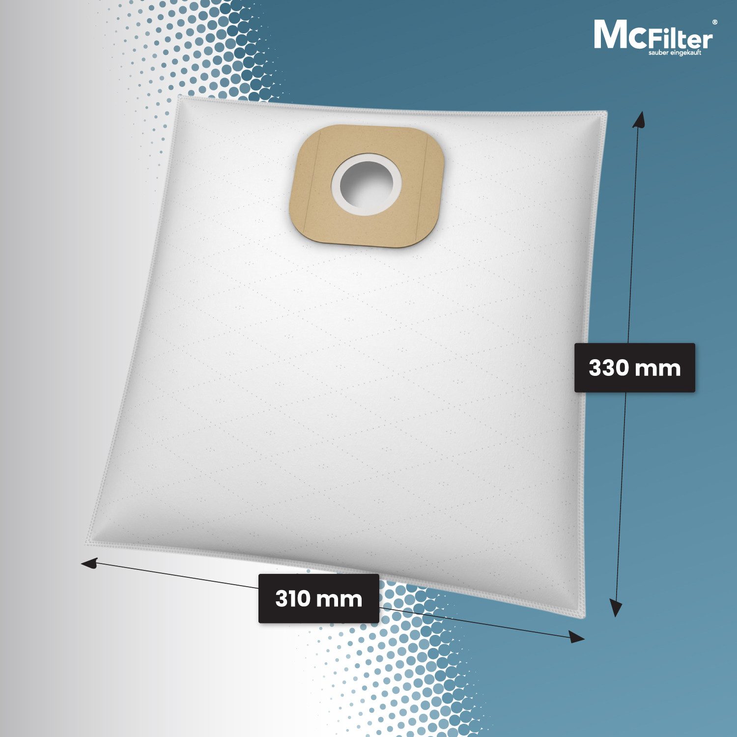 McFilter Staubsaugerbeutel 10 Stück oder 20 Stück, passend für Kärcher T 7/1 Classic, T 8/1 L, proT 200, 10 St., Alternative zu 6.904-084.0
