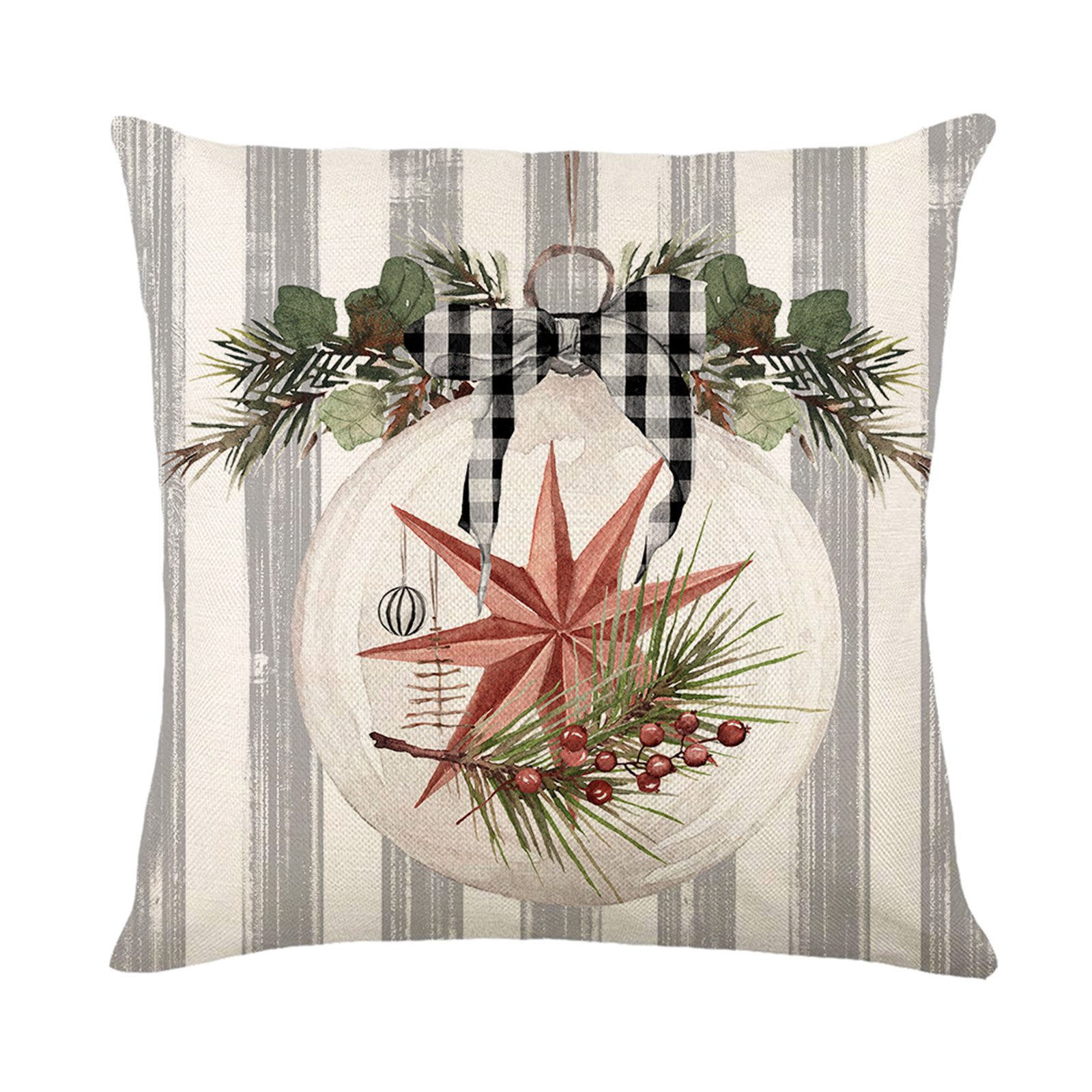 Qelus Kissenbezüge Weihnachten Kissenbezug 4er Set Kissenbezüge 45x45cm Dekokissen Deko, für Sofa Couch