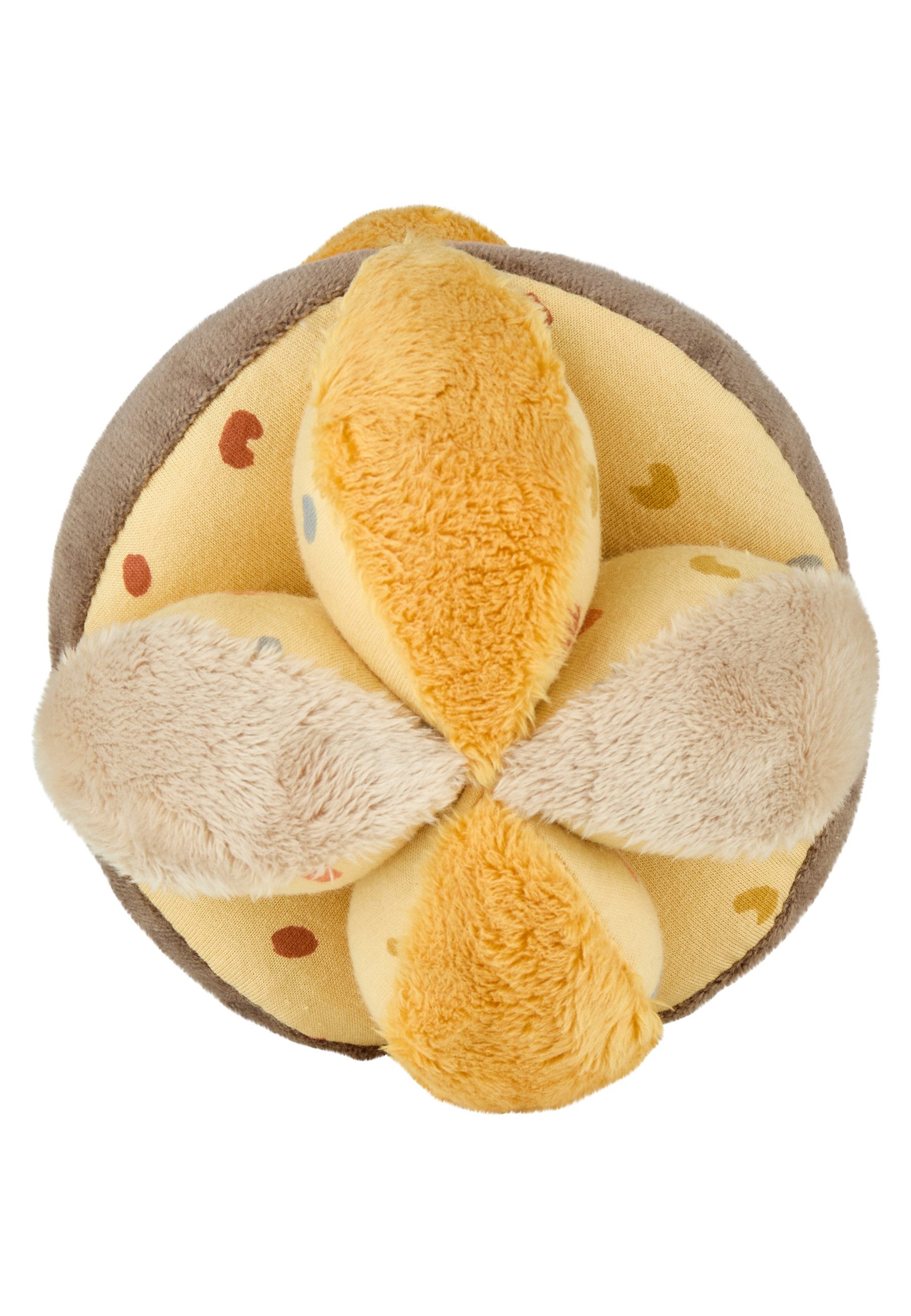 Sterntaler® Spielball Stoffball LÖWE Leo (1-St), weich, wattiert, Knisterpapier, Quietsche, Rassel, griffiges Design