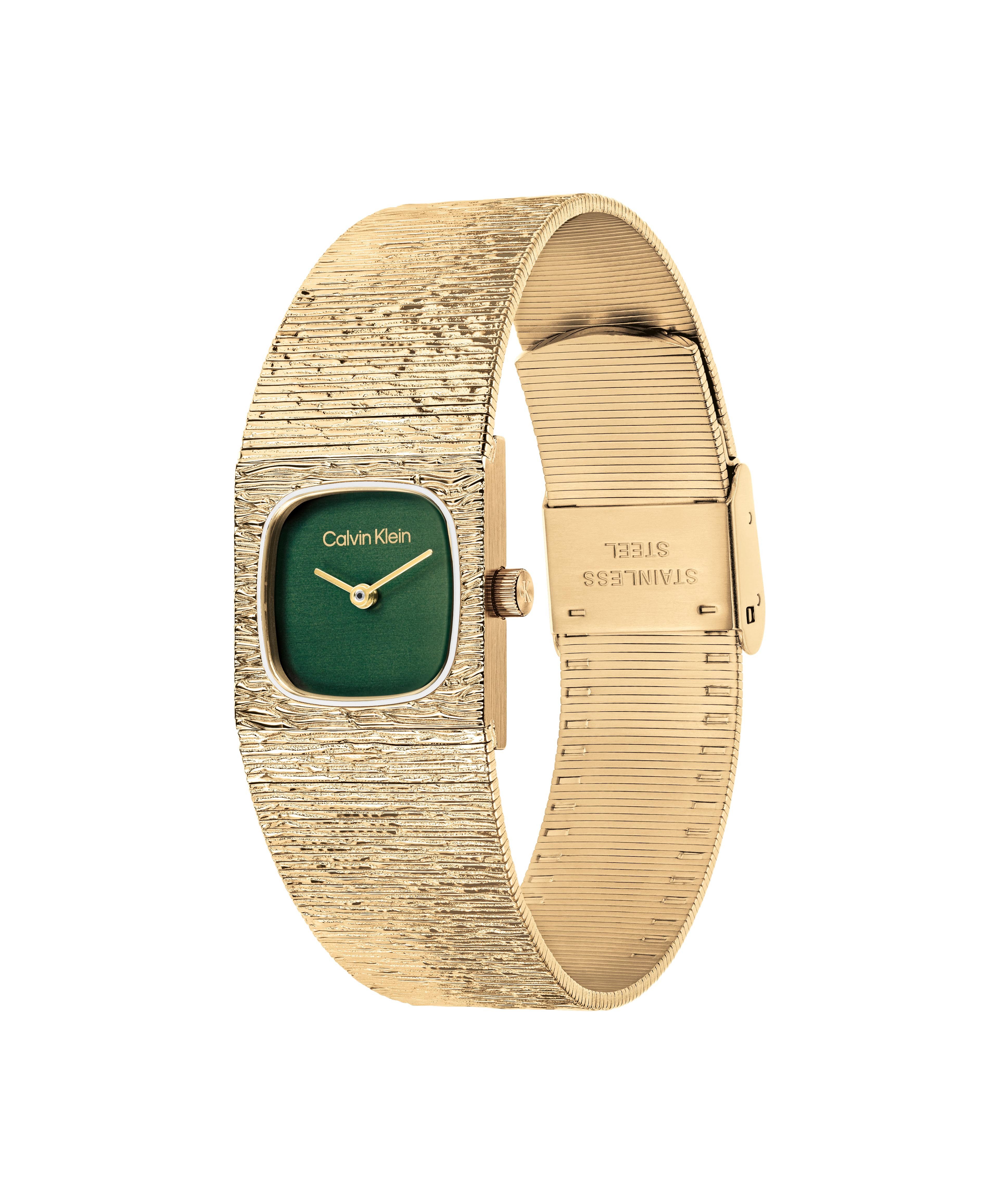 Calvin Klein Quarzuhr SOPHISTICATED SQUARE 25100228, Armbanduhr, Damenuhr, Edelstahlarmband, analog