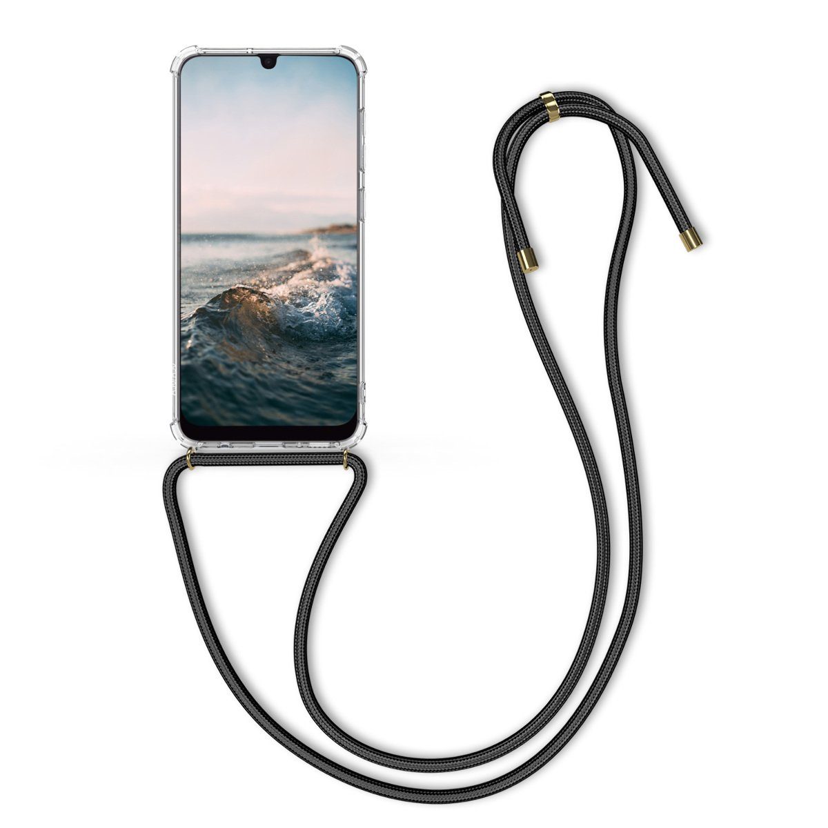 kwmobile Etui Necklace Case für Samsung Galaxy A50, Hülle Silikon mit Handykette - Band Handyhülle