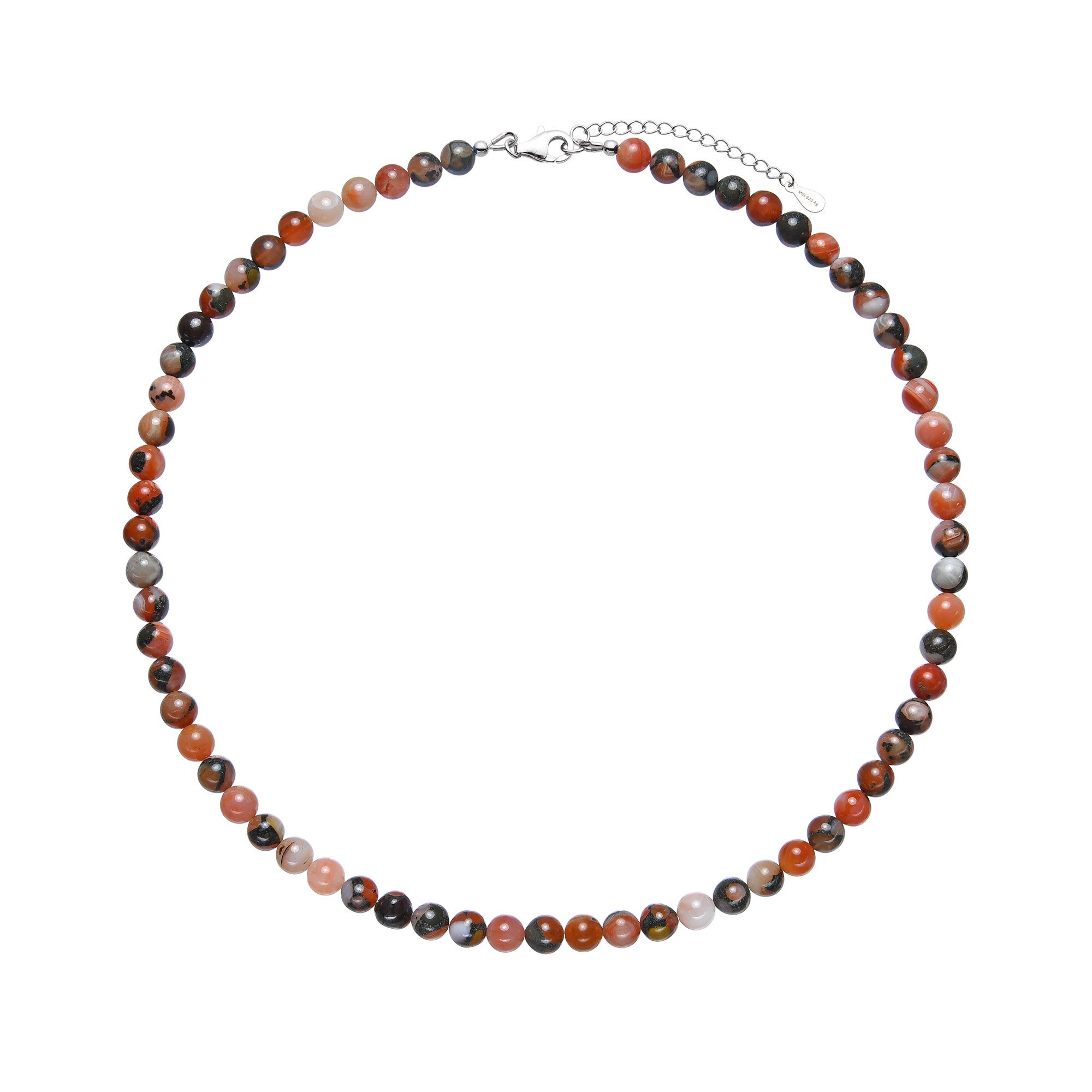 Cavill Silberkette Cavill Achat 12,8 ct Perlenkette 6mm, 925 Silber, Boho S günstig online kaufen