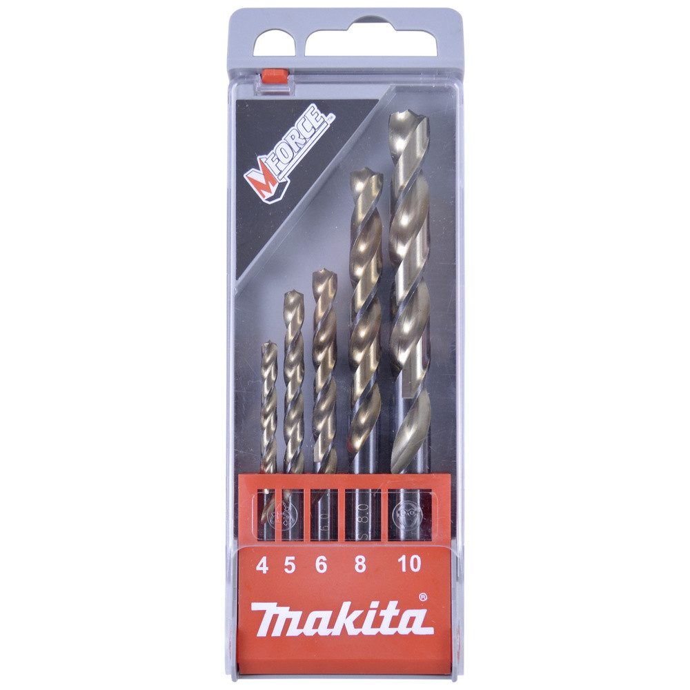 Makita Metallbohrer Makita D-30508 M-FORCE HSS Metall-Spiralbohrer-Set 5teilig 4 mm, 5 mm