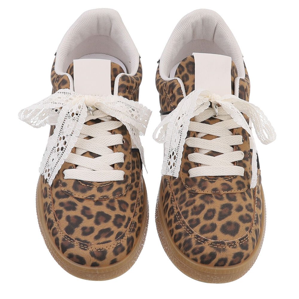Ital-Design Damen Low-Top Freizeit Sneaker (88930504) Flach Sneakers Low in Beige – Bild 4 von 5