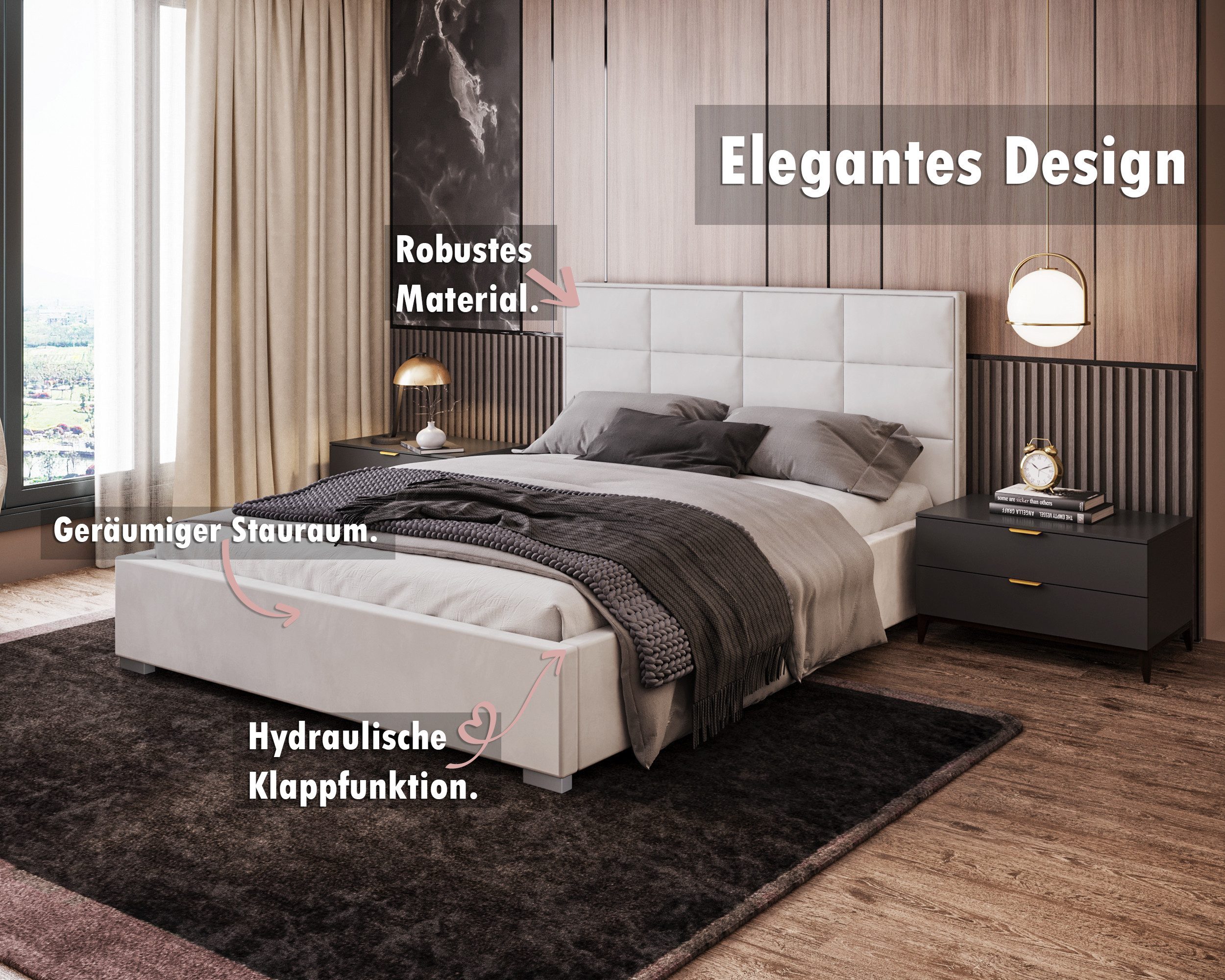 thematys Polsterbett Stauraumbett Velours 120x200, 140x200, 160x200, 180x20 günstig online kaufen