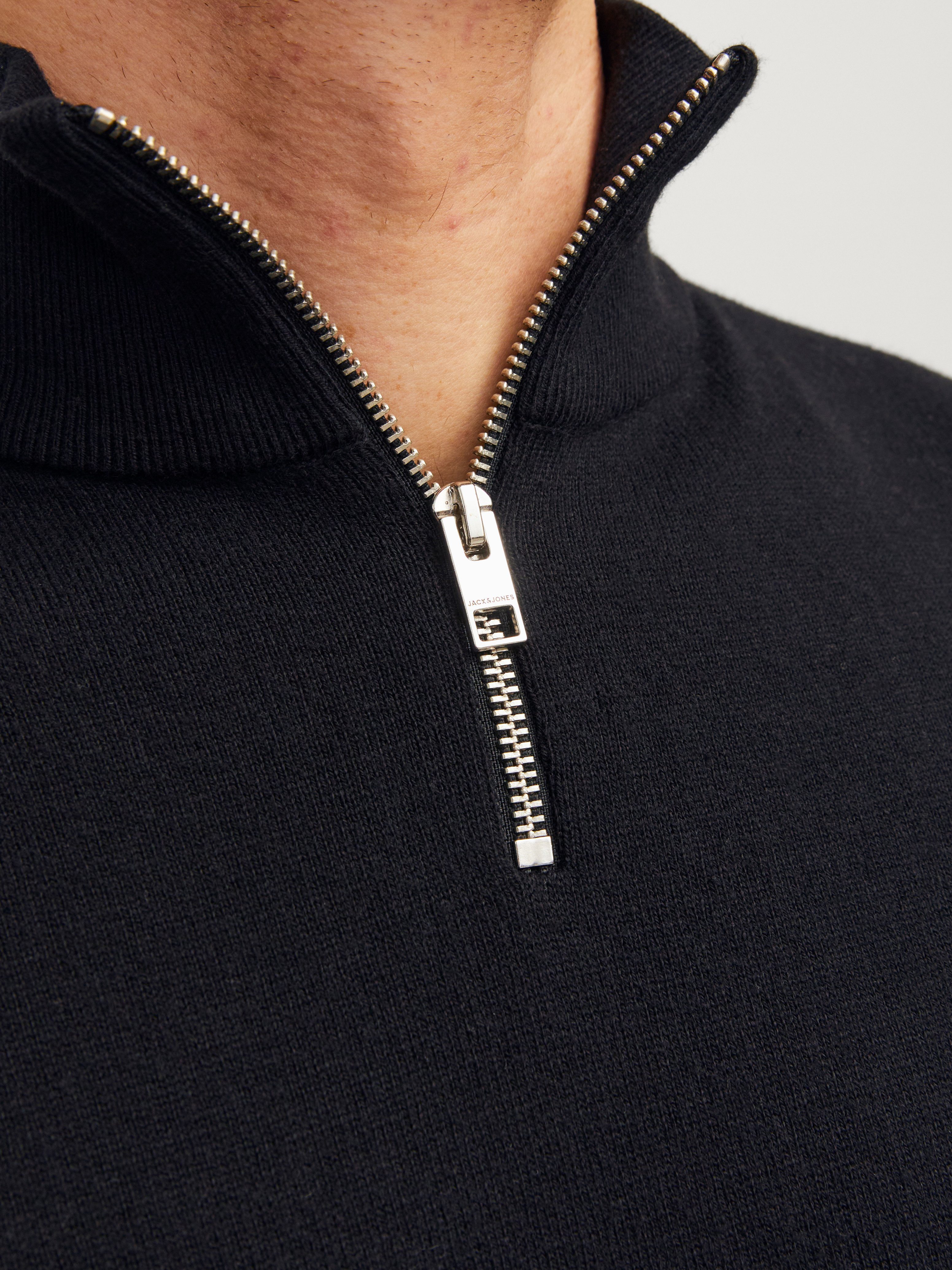 Jack & Jones Troyer JJEEMIL KNIT HALF ZIP NOOS Baumwollmischung, regular fit
