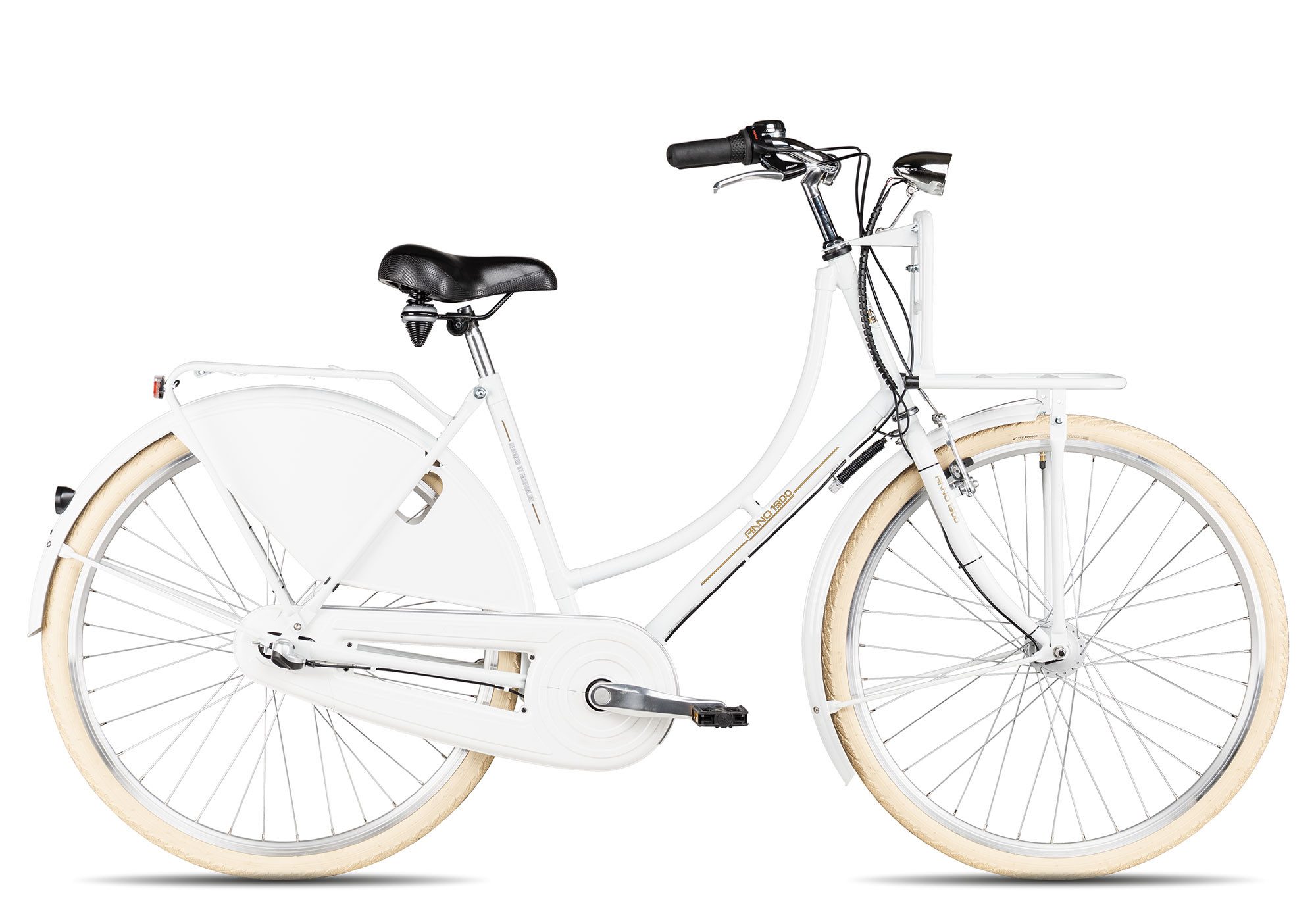 Maxim Hollandrad Maxim Nostalgie 1900 Cargo, 3 Gang Shimano Nexus 3-Gang SG-3C41 Rücktritt Schaltwerk, Nabenschaltung Rücktritt, Nabenschaltung Rücktritt weiß