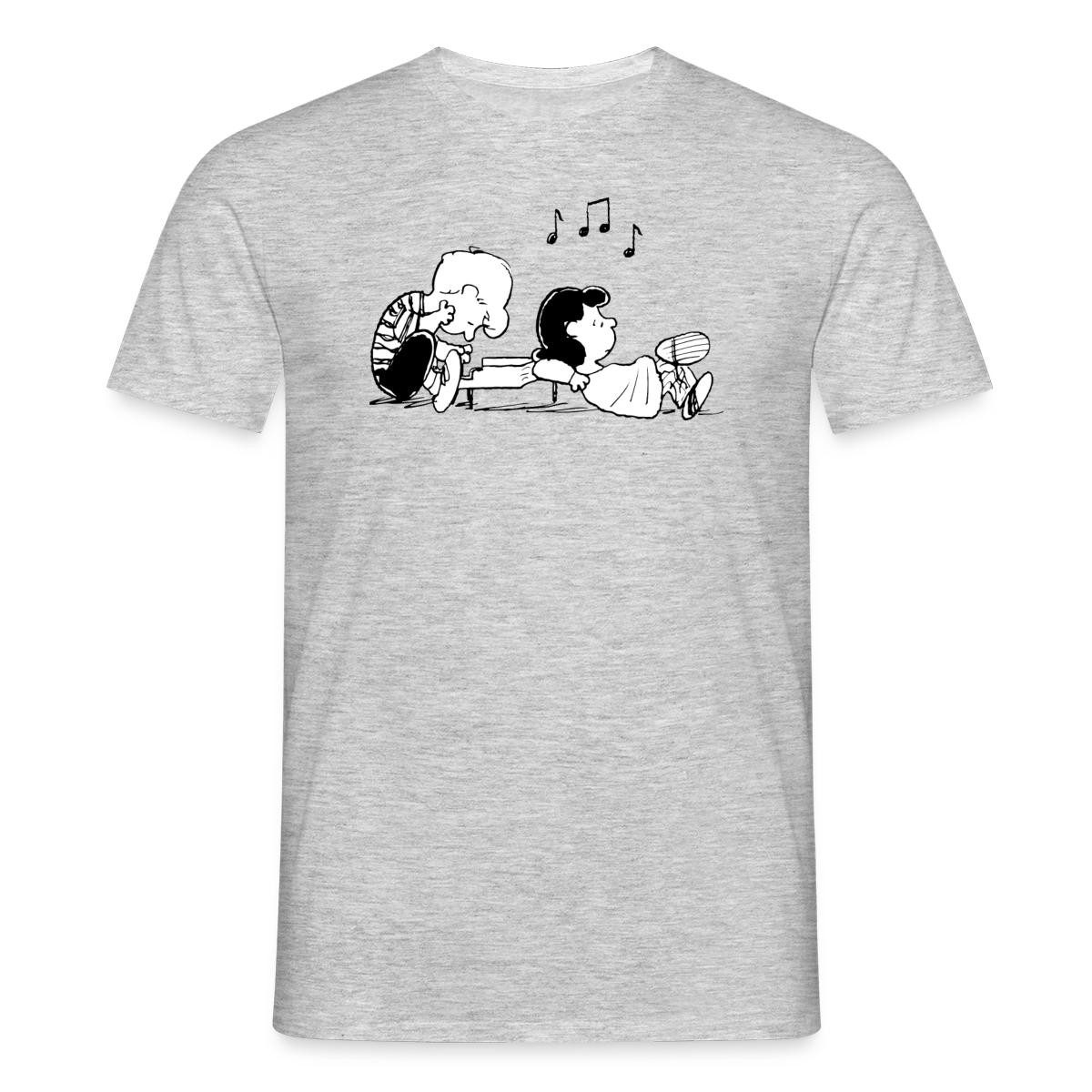 Spreadshirt T-Shirt Peanuts Schroeder Und Lucy Männer T-Shirt (1-tlg)