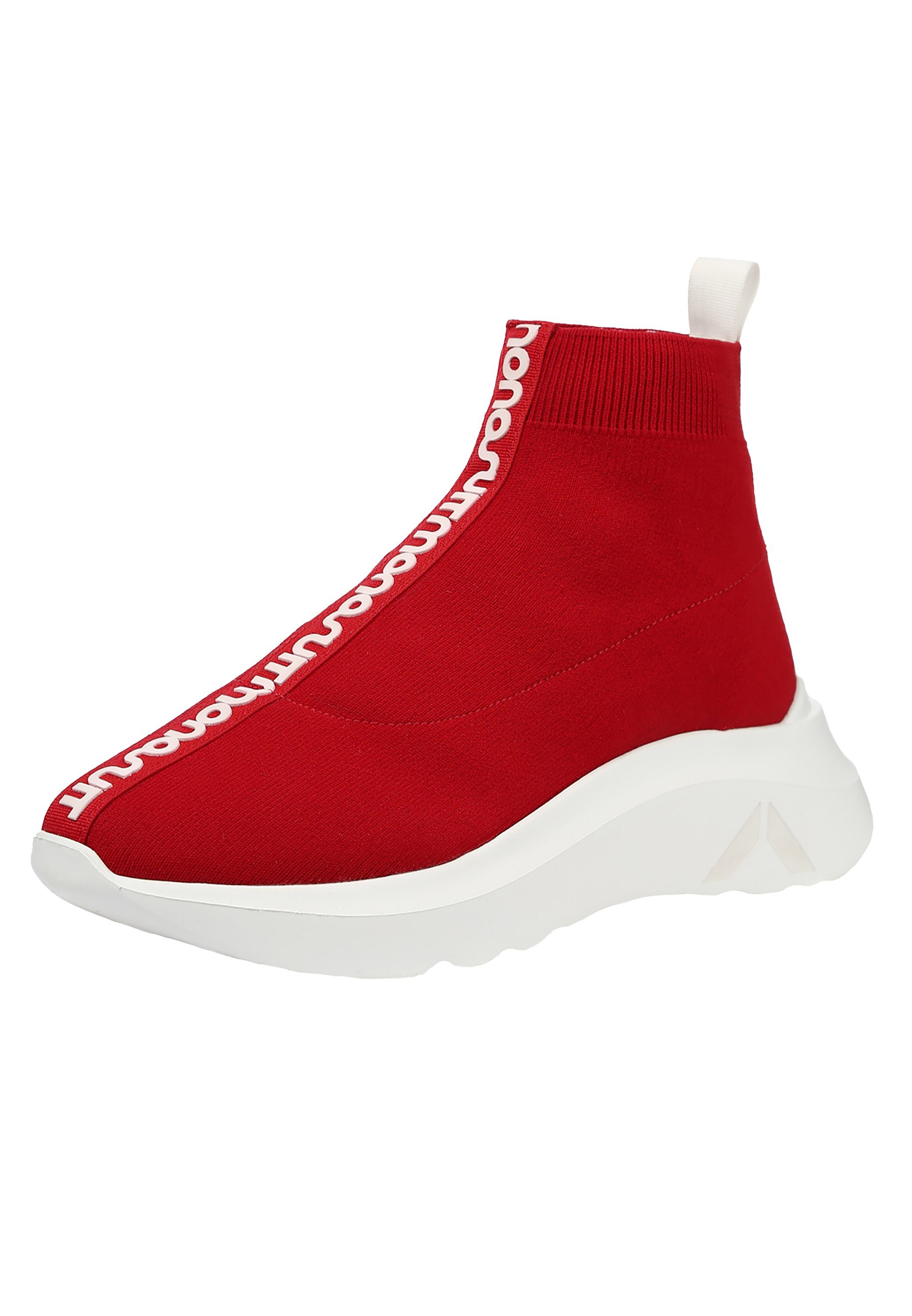 Monosuit ohne Schnürung Sneaker mit Schlaufe RED