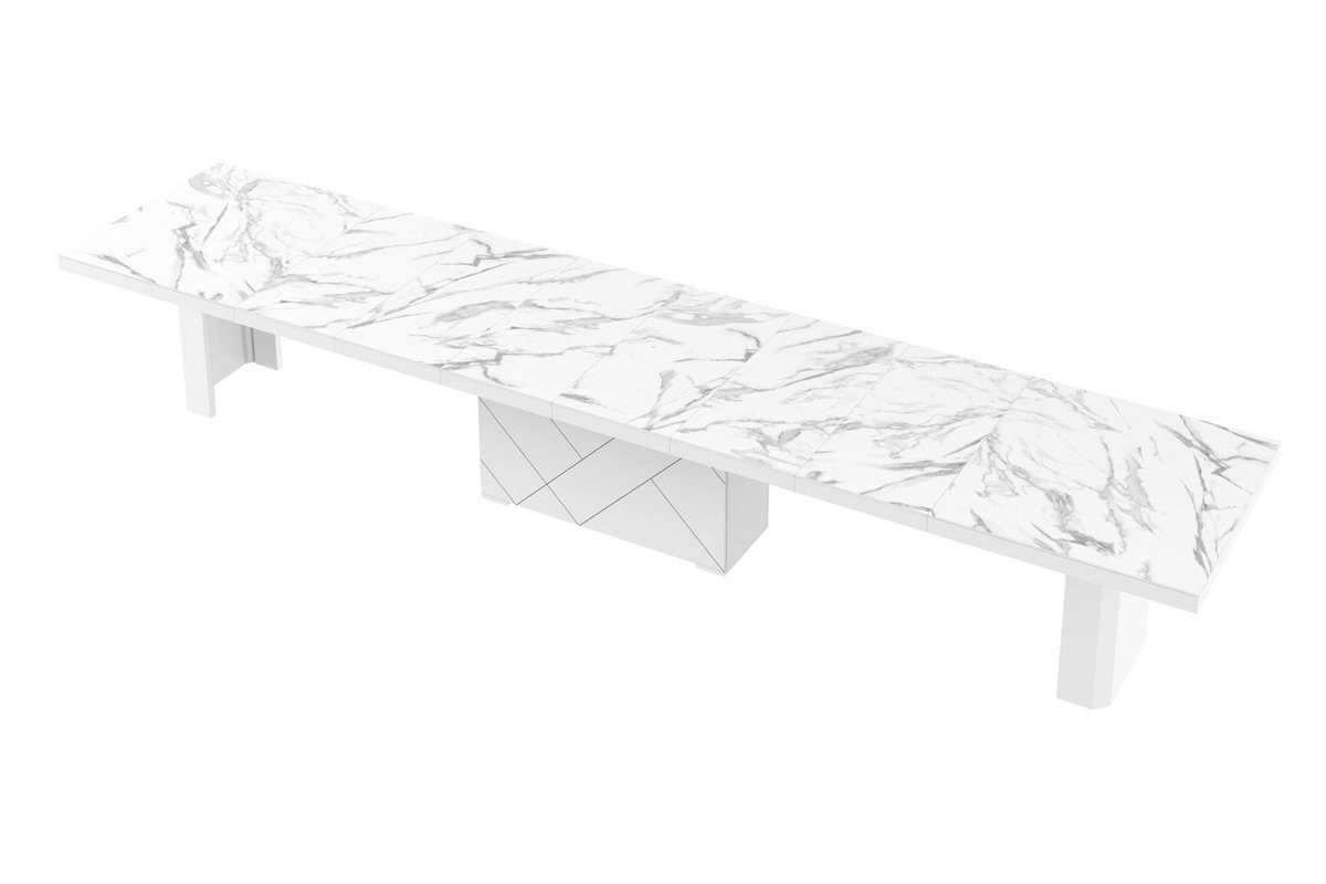 designimpex Esstisch HEK-111 Marmor Natur Weiß günstig online kaufen