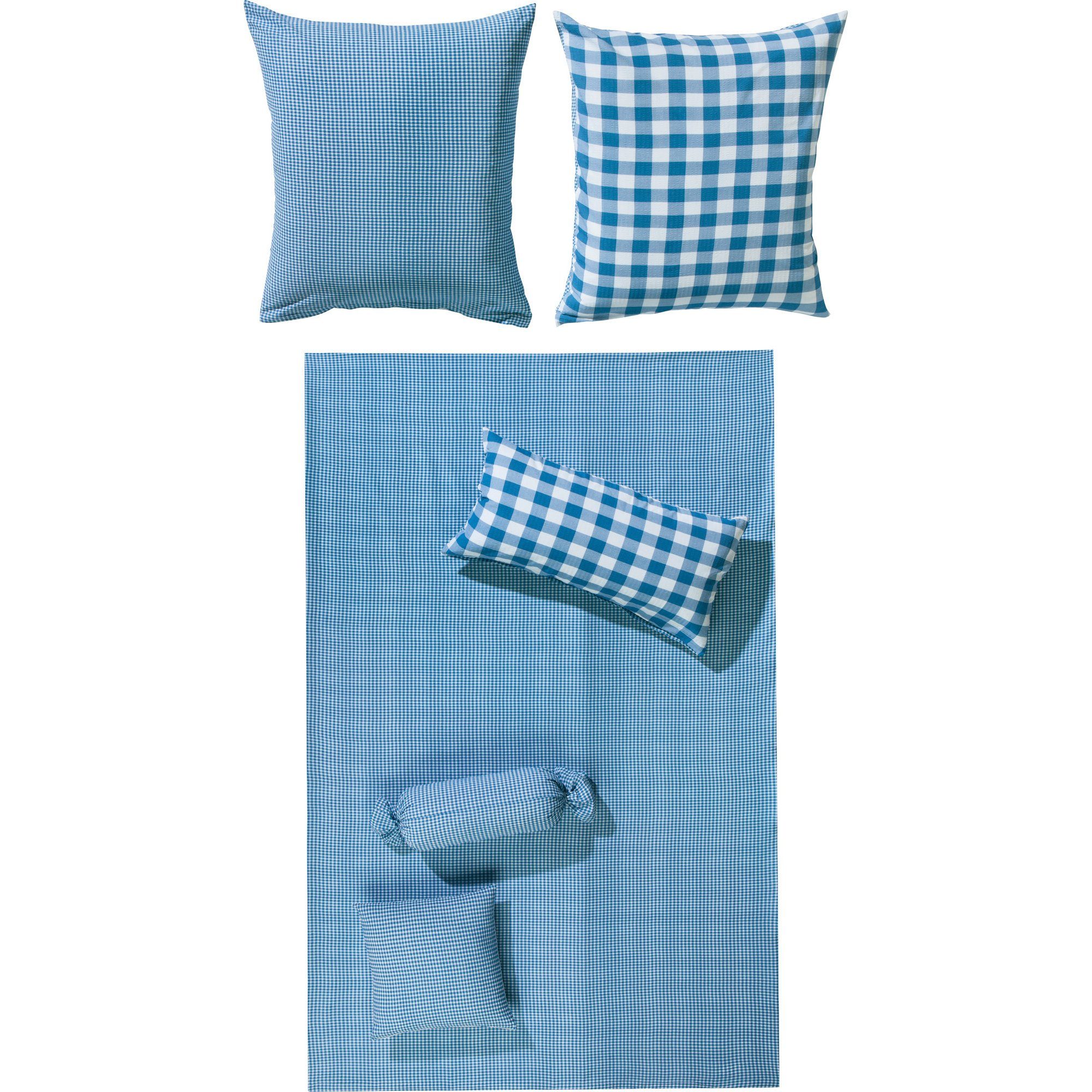 Erwin Müller Bettwäsche Wendebettwäsche, Seersucker, Karo günstig online kaufen