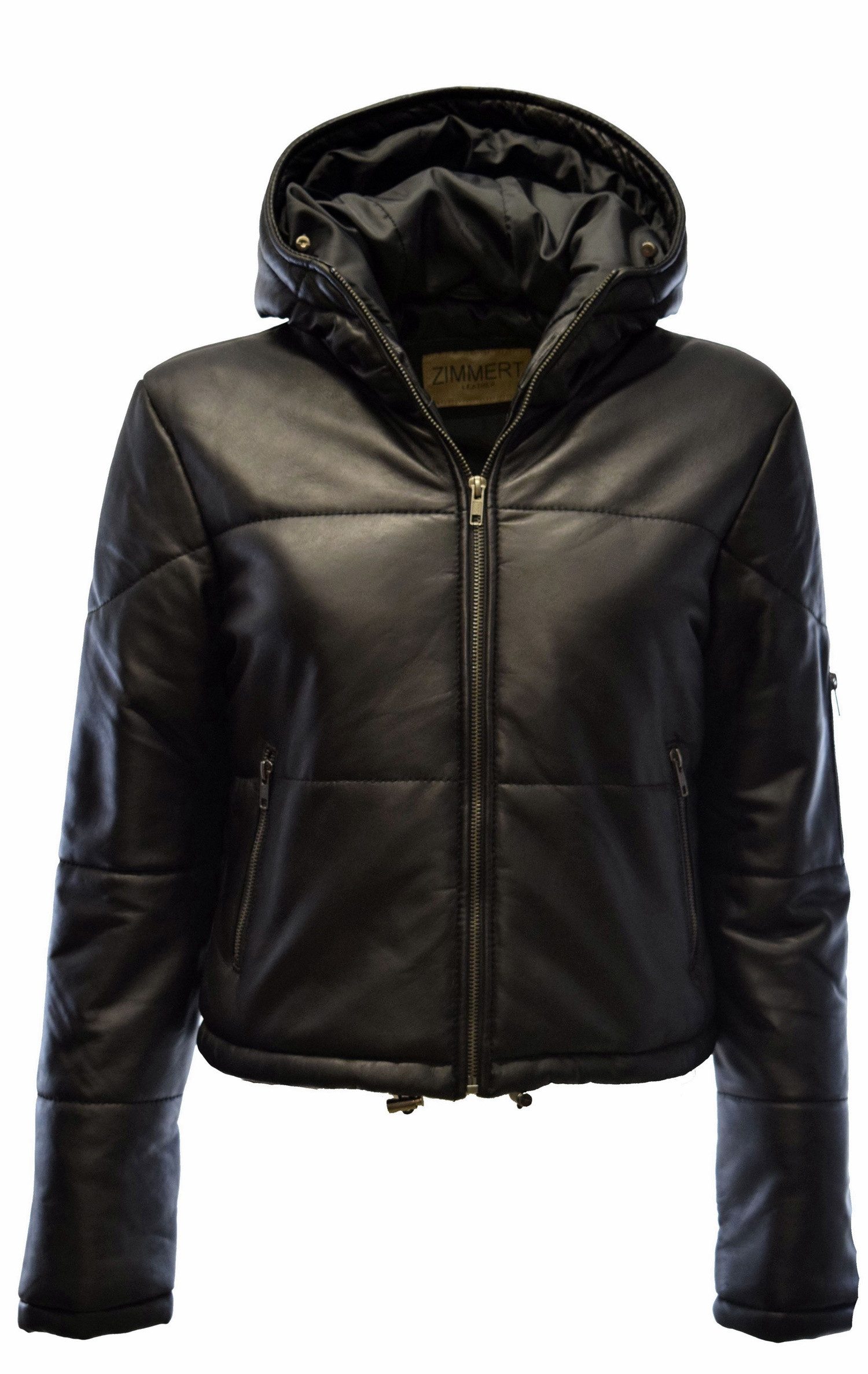 Zimmert Leather Lederjacke Luis Cropped, Kapuze, günstig online kaufen
