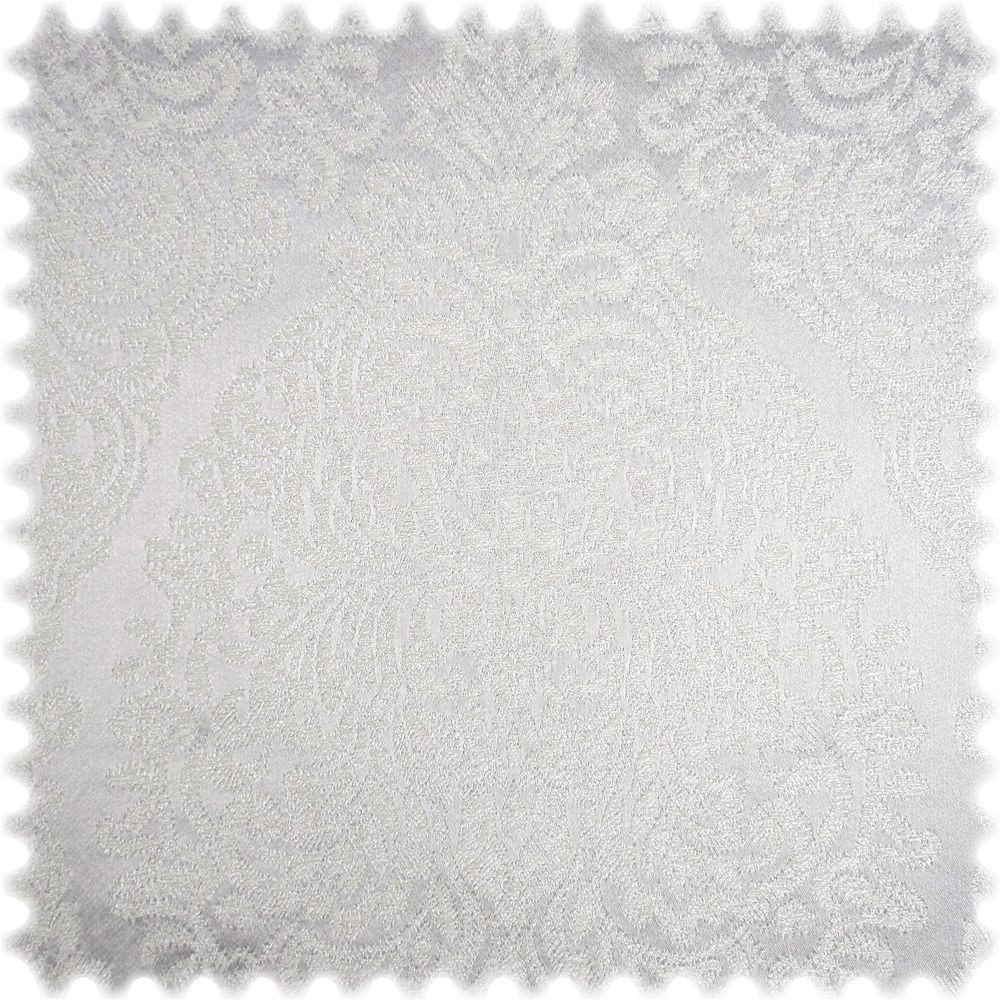 Heiro Stoff AKTION Jacquard Ornament Möbelstoff Grimani Silber, Meterware - Breite:140 cm